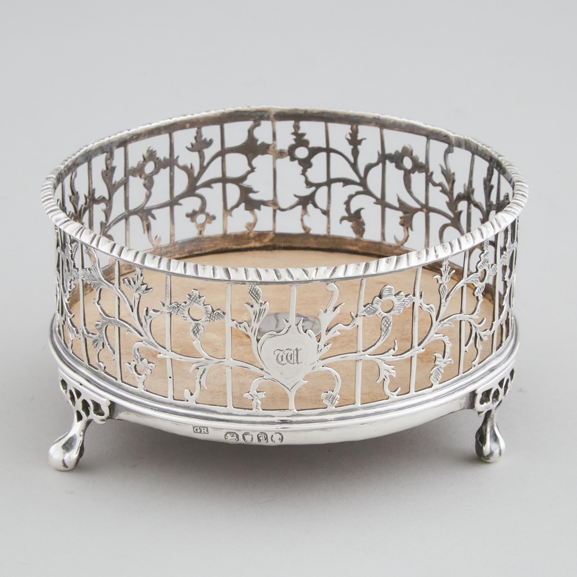 Victorian Silver Pierced Coaster, George Richards, London, 1846