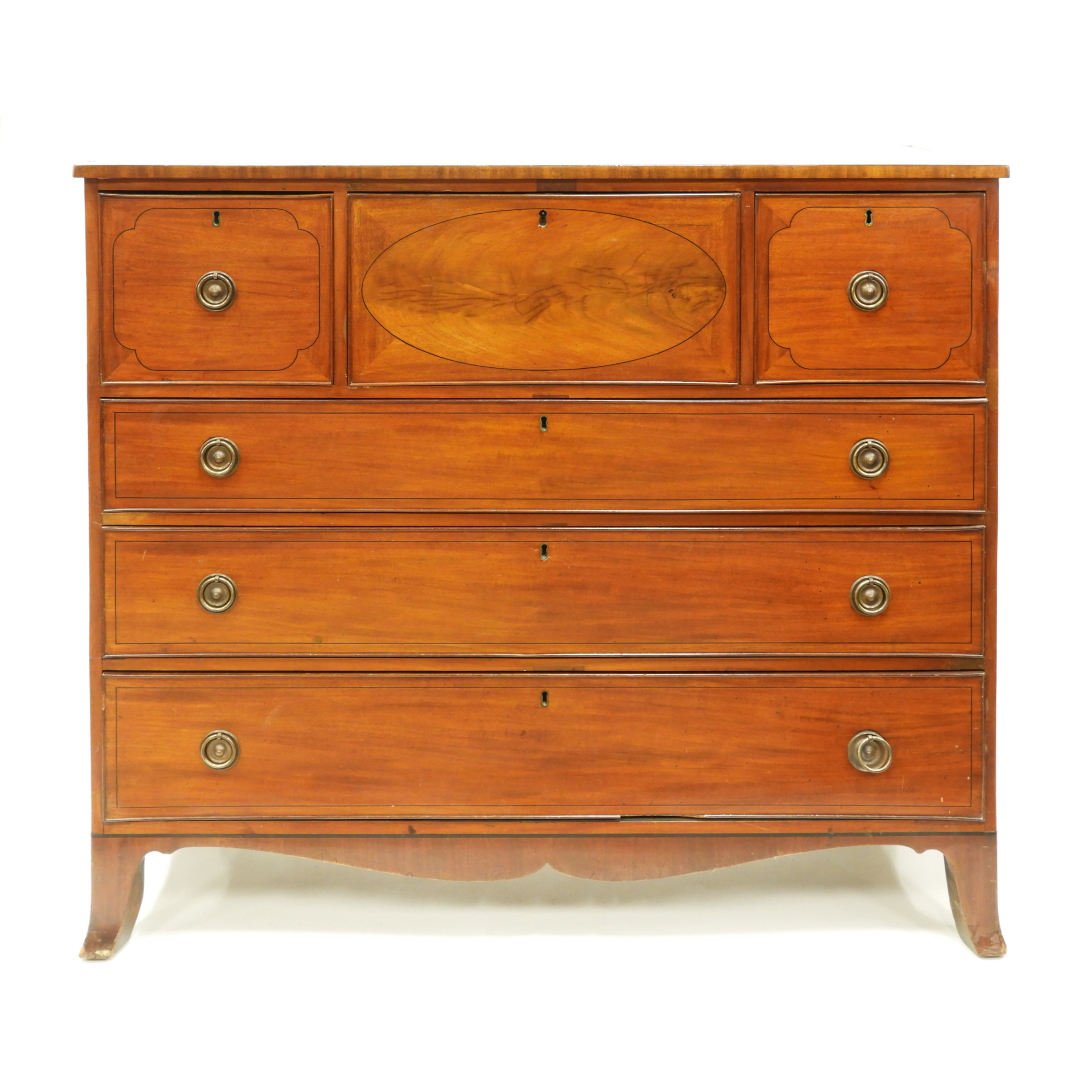 Regancy Mahogany Secretaire Chest of Drawers, early 19th century