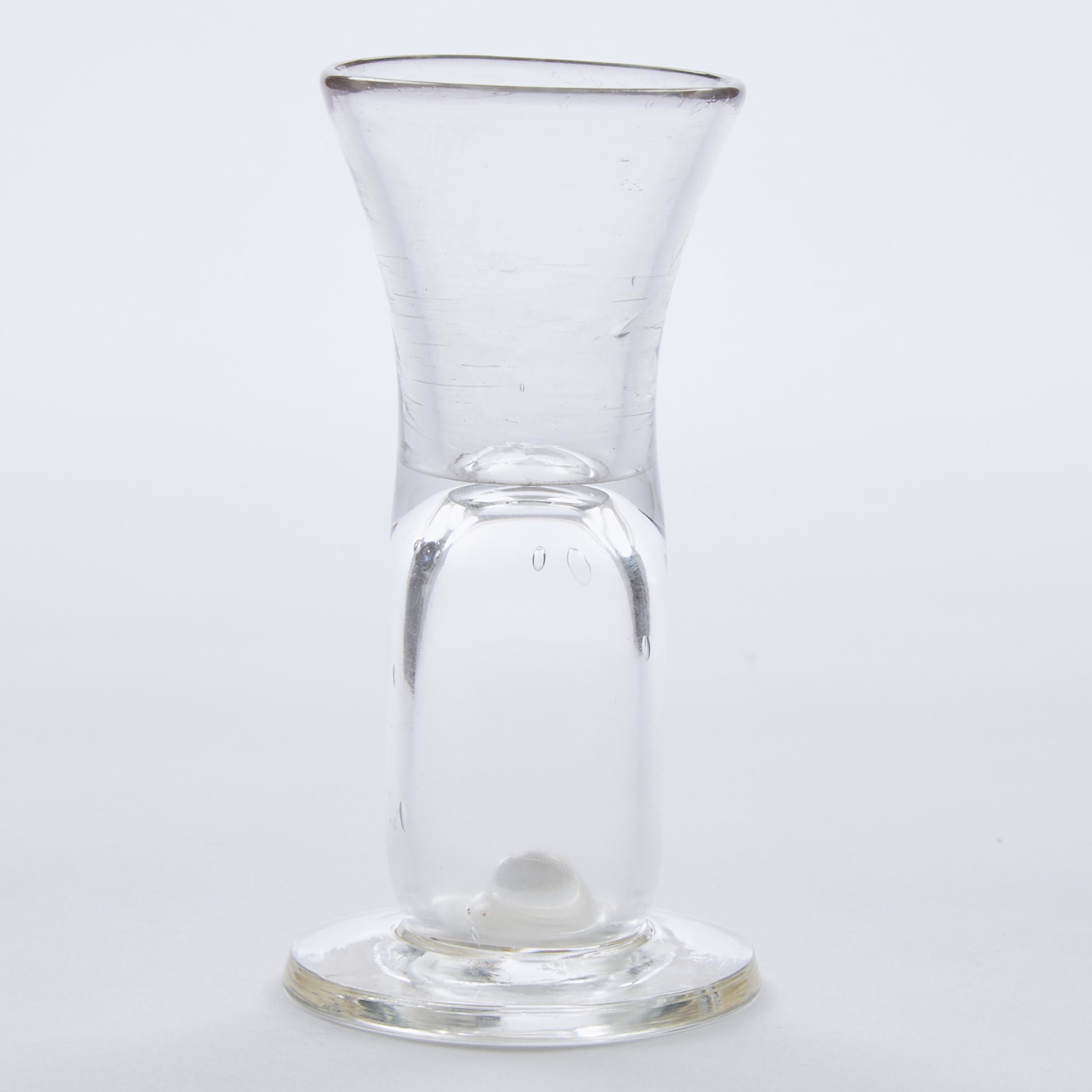 English Hollow Stemmed Dram Glass, late 18th century