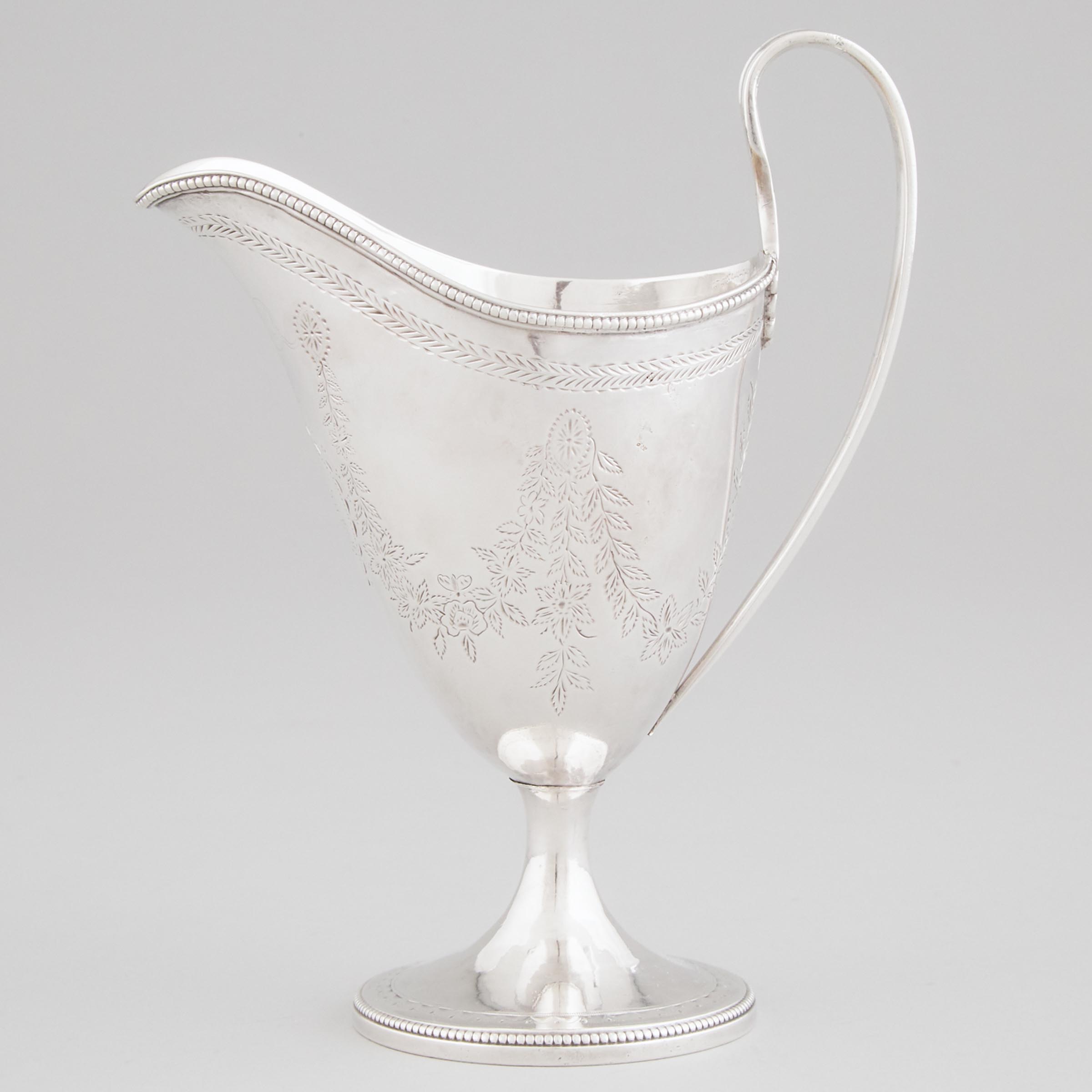 George III Irish Silver Cream Jug, Joseph Jackson, Dublin, 1785