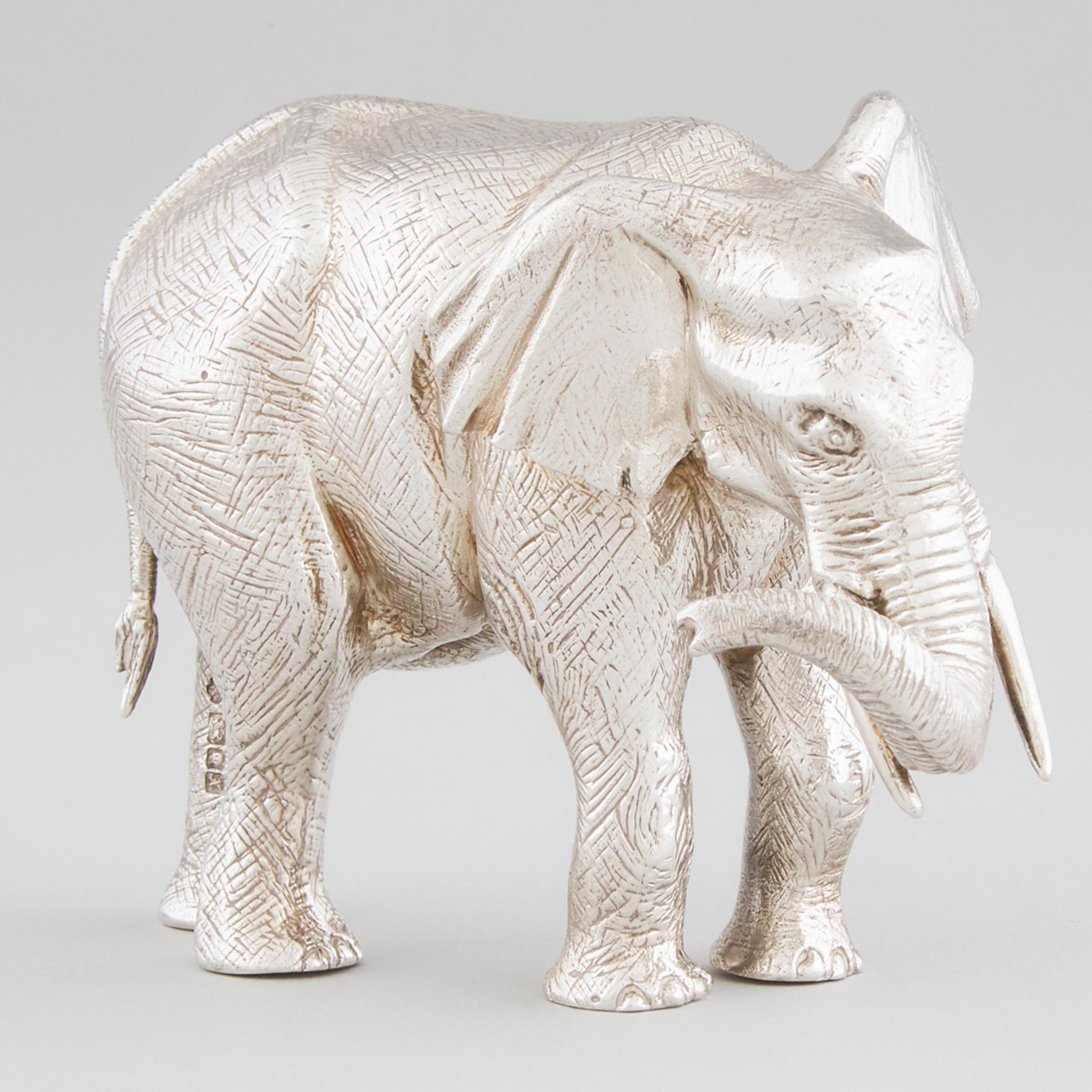 English Silver Model of an Elephant, Asprey & Co., London, 1997