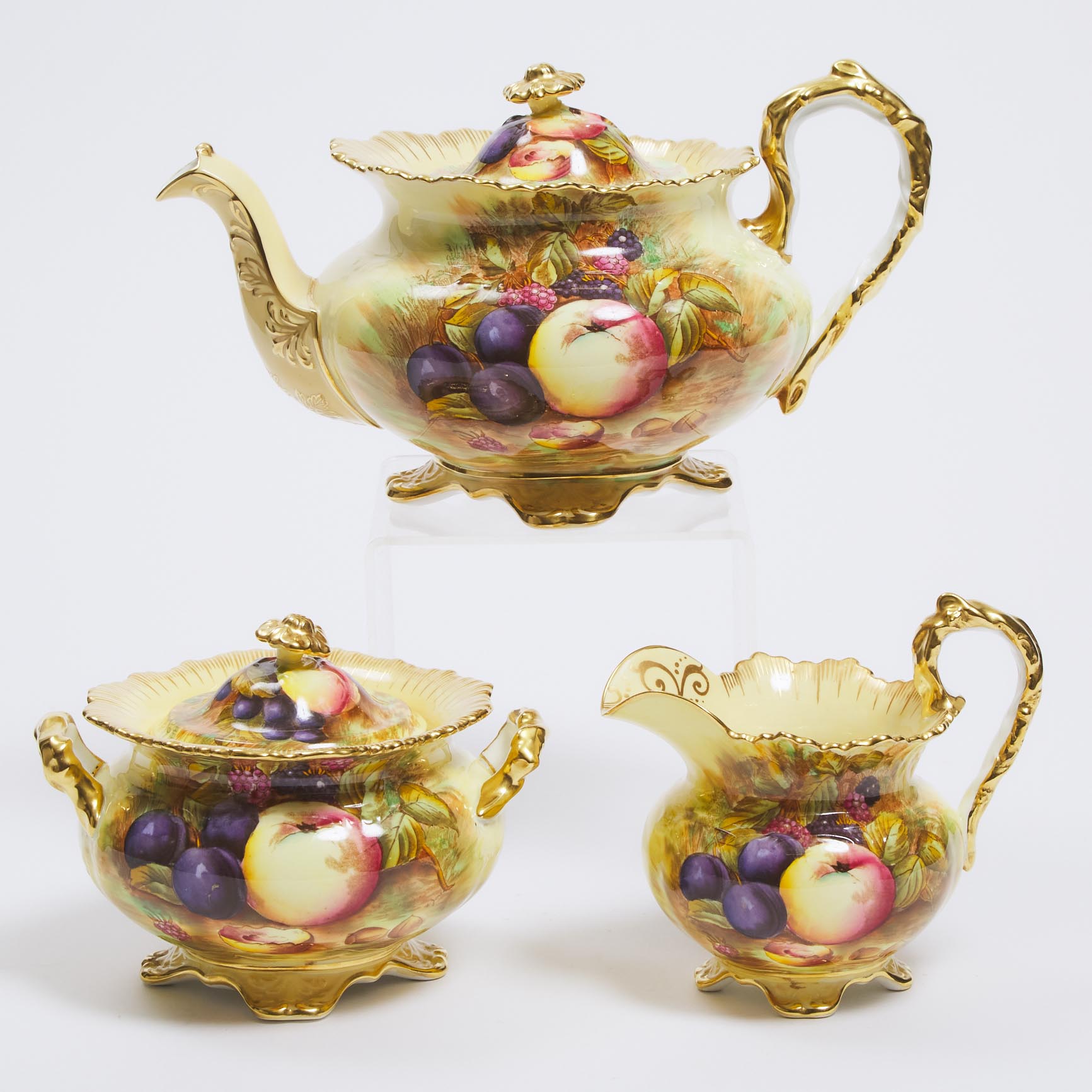 Aynsley 'Orchard Gold' Tea Service, D. Jones, 20th century