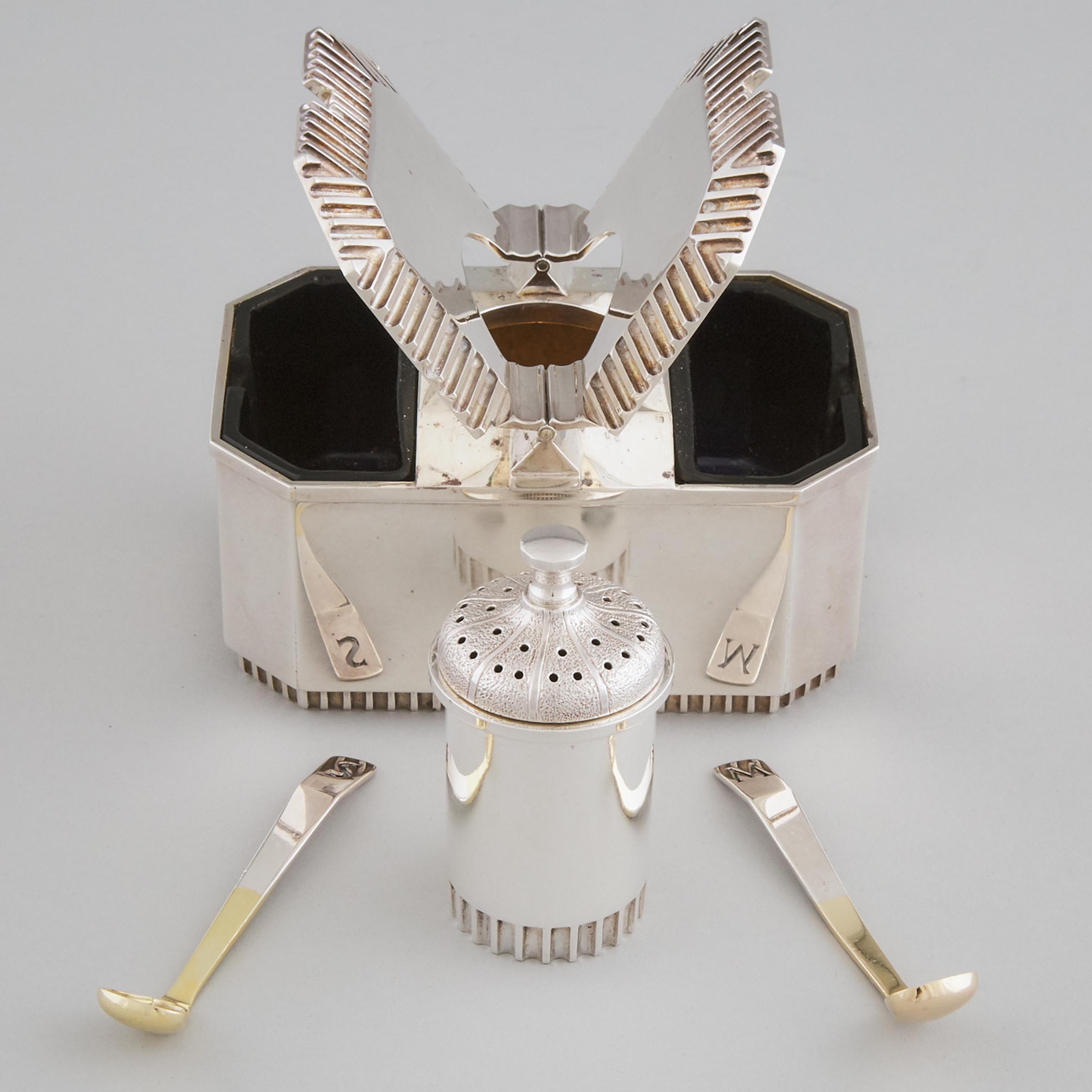 English Silver Condiment Cruet, Anthony Elson for Hennell, Frazer & Haws, London, 1970