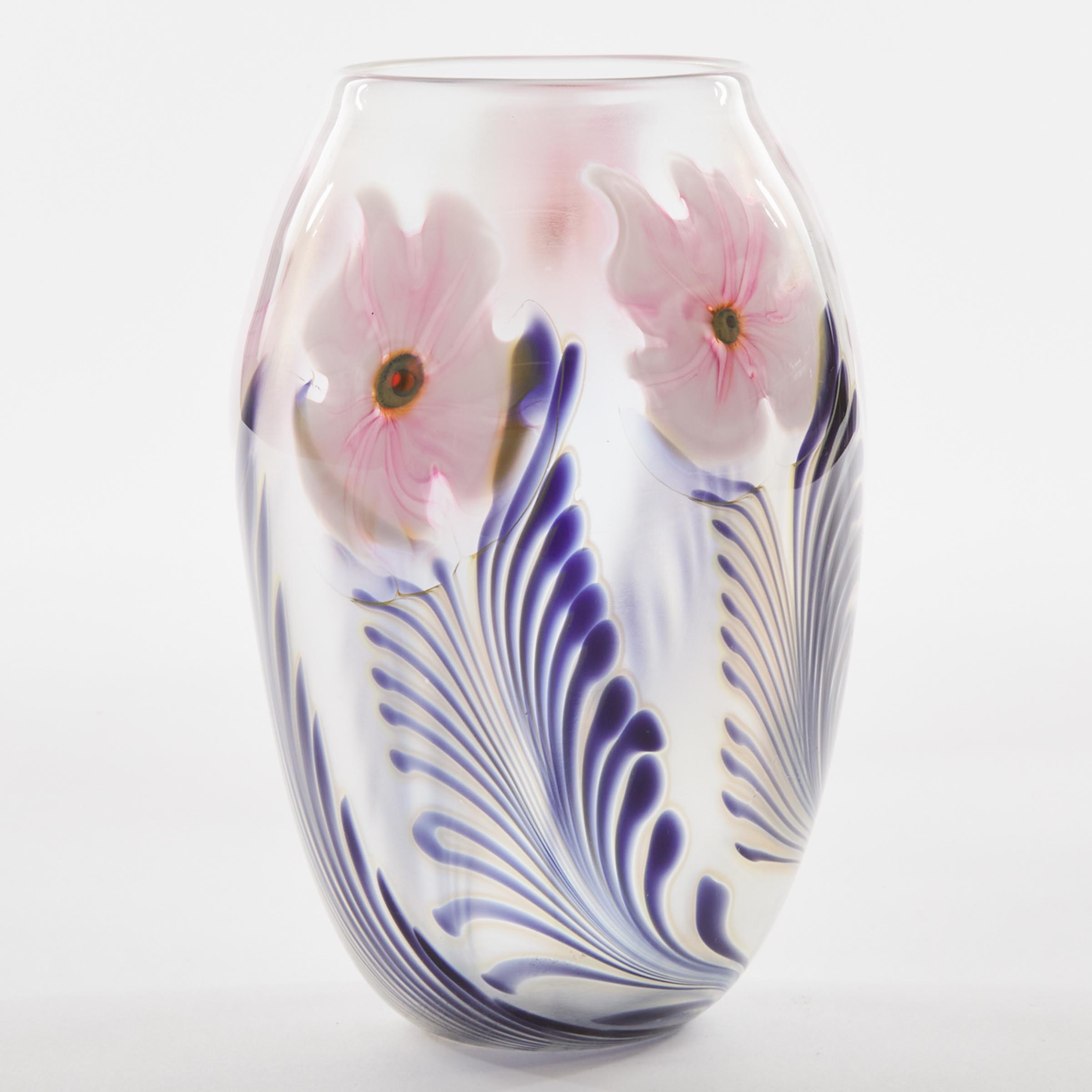 Charles Lotton (American, 1935-2021), 'Multi-Flora' Glass Vase, 1983