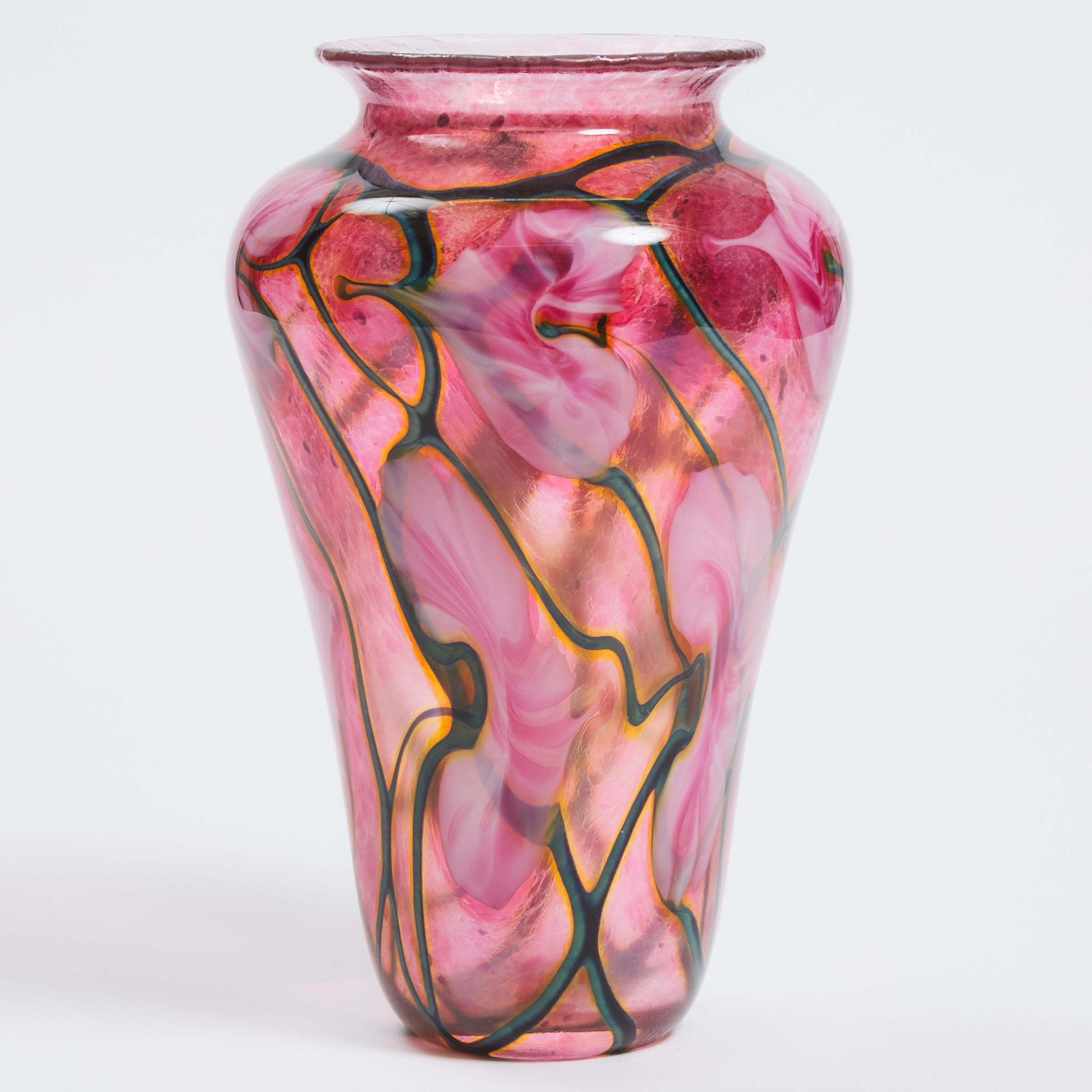 John Lotton (American, b.1964), 'Leaf and Vine' Glass Vase, 1992