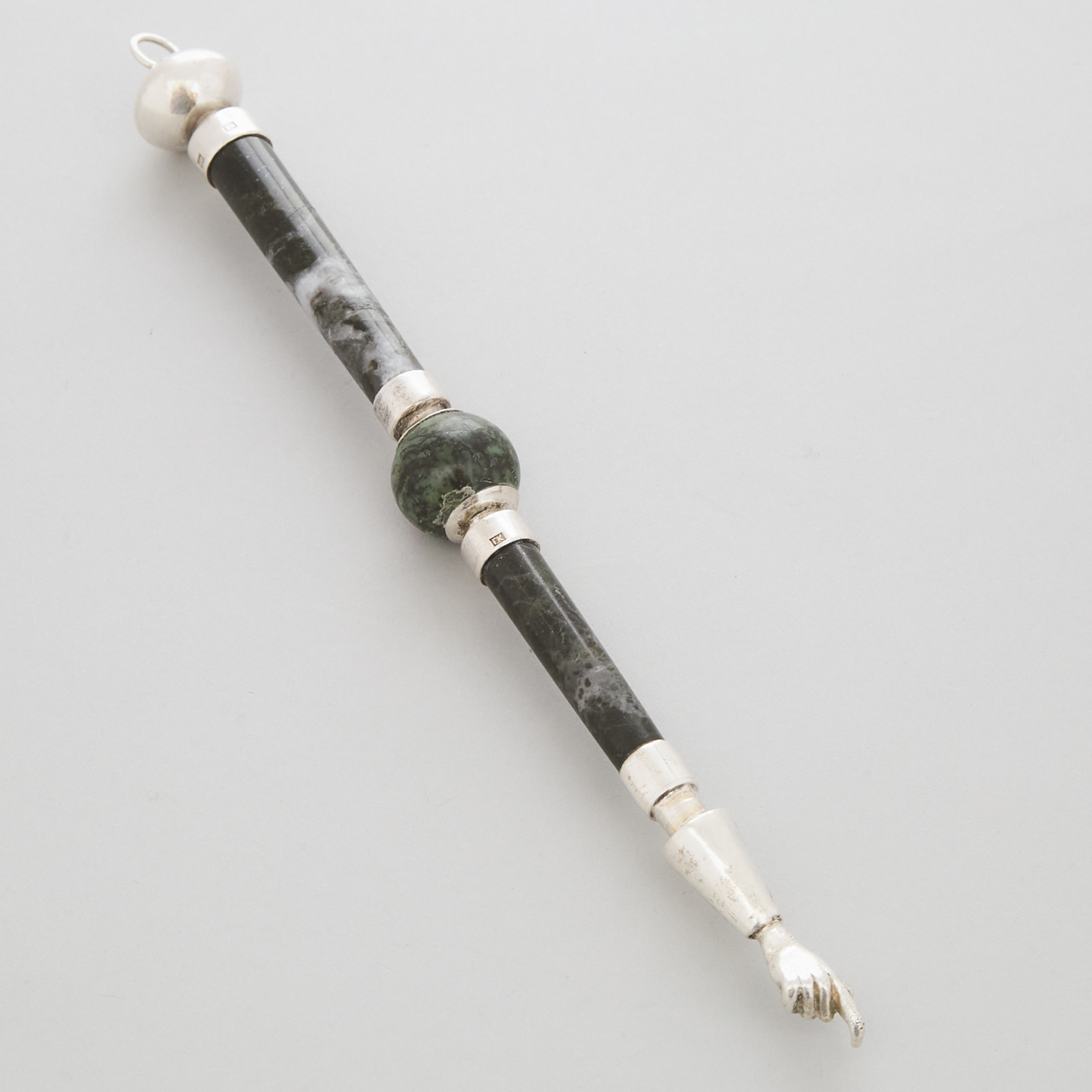 Russian Silver and Agate Torah Pointer, probably Moscow, late 19th/20th century