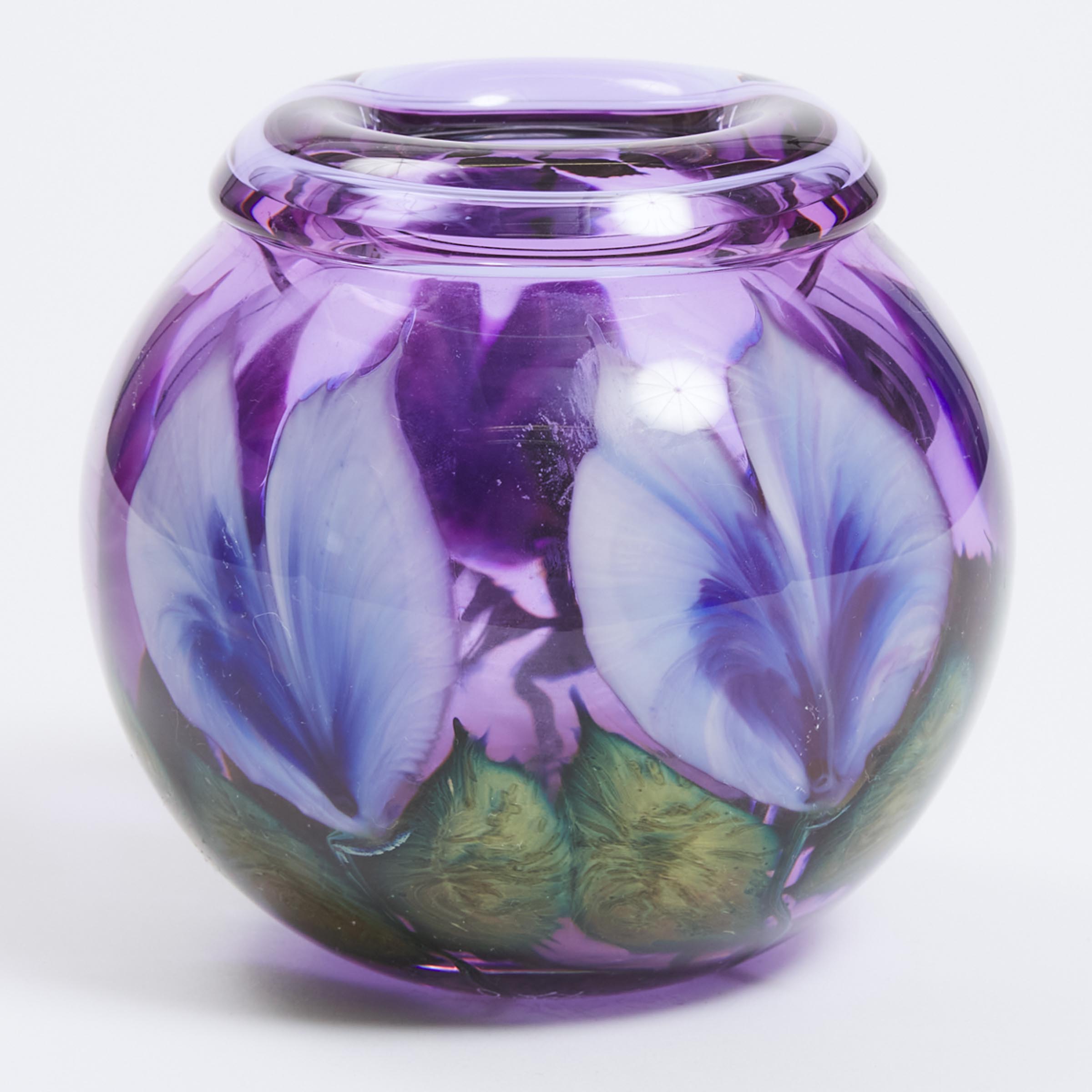 Daniel Lotton (American, b.1963), Floral Glass Vase, 2001