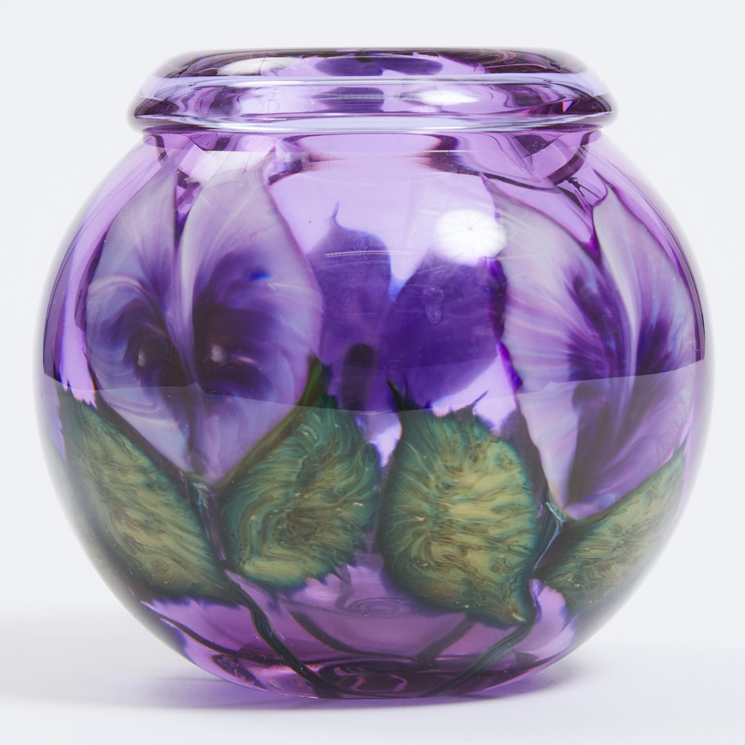 Daniel Lotton (American, b.1963), Floral Glass Vase, 2001