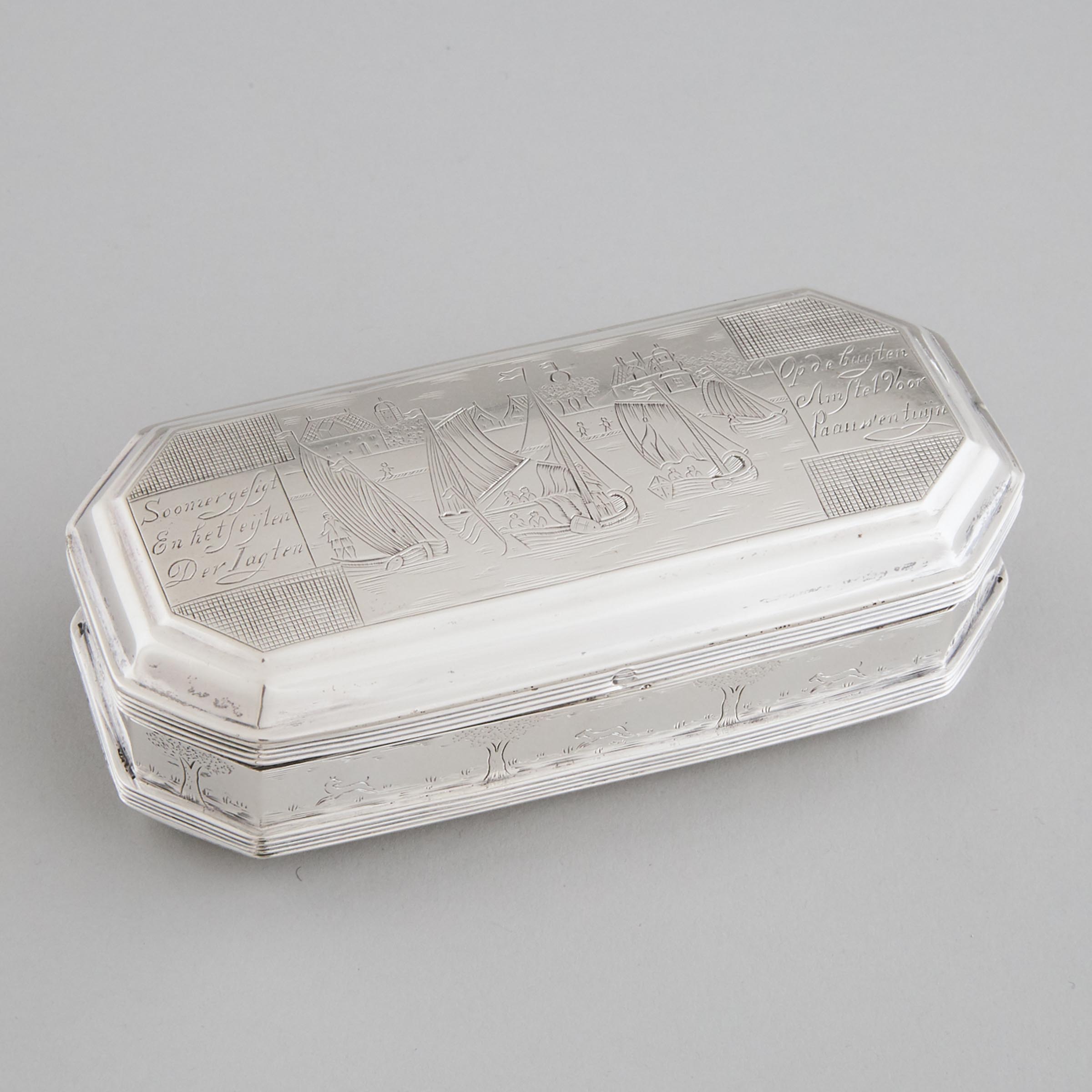 Dutch Silver Tobacco Box, Leeuwarden, 1911