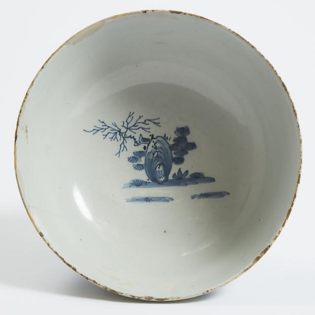 Delft Blue and White Chinoiserie Bowl, 18th century