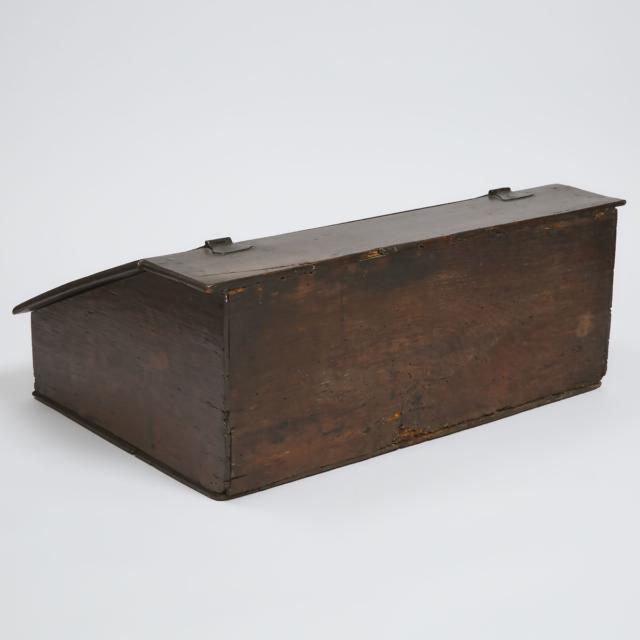 English Oak Slant Front Document Box, early 17th/early 18th century