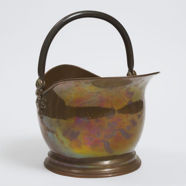 Victorian Copper Helmet Form Coal Hod, early-mid 19th century