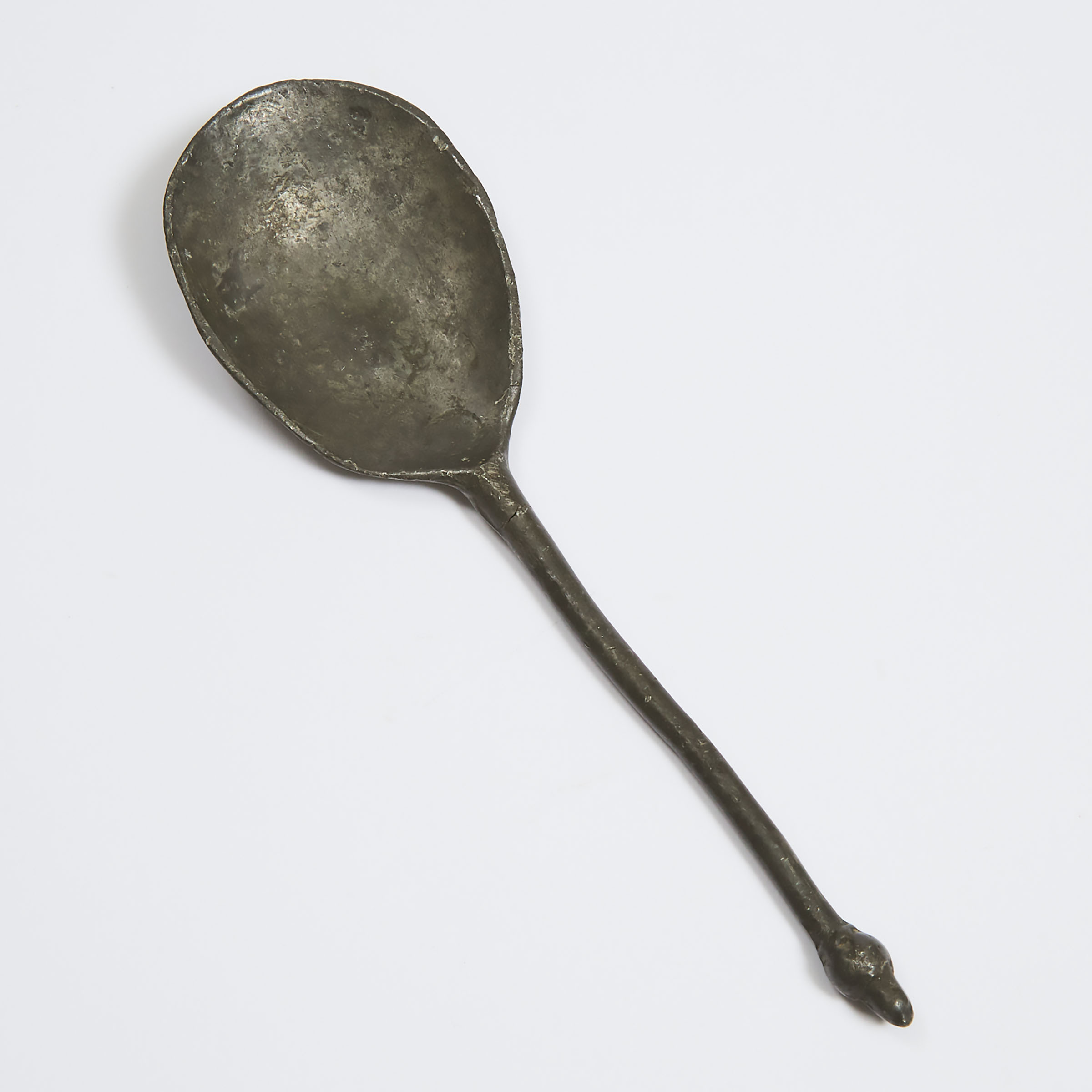 English Pewter Acorn Knop Spoon, 16th century