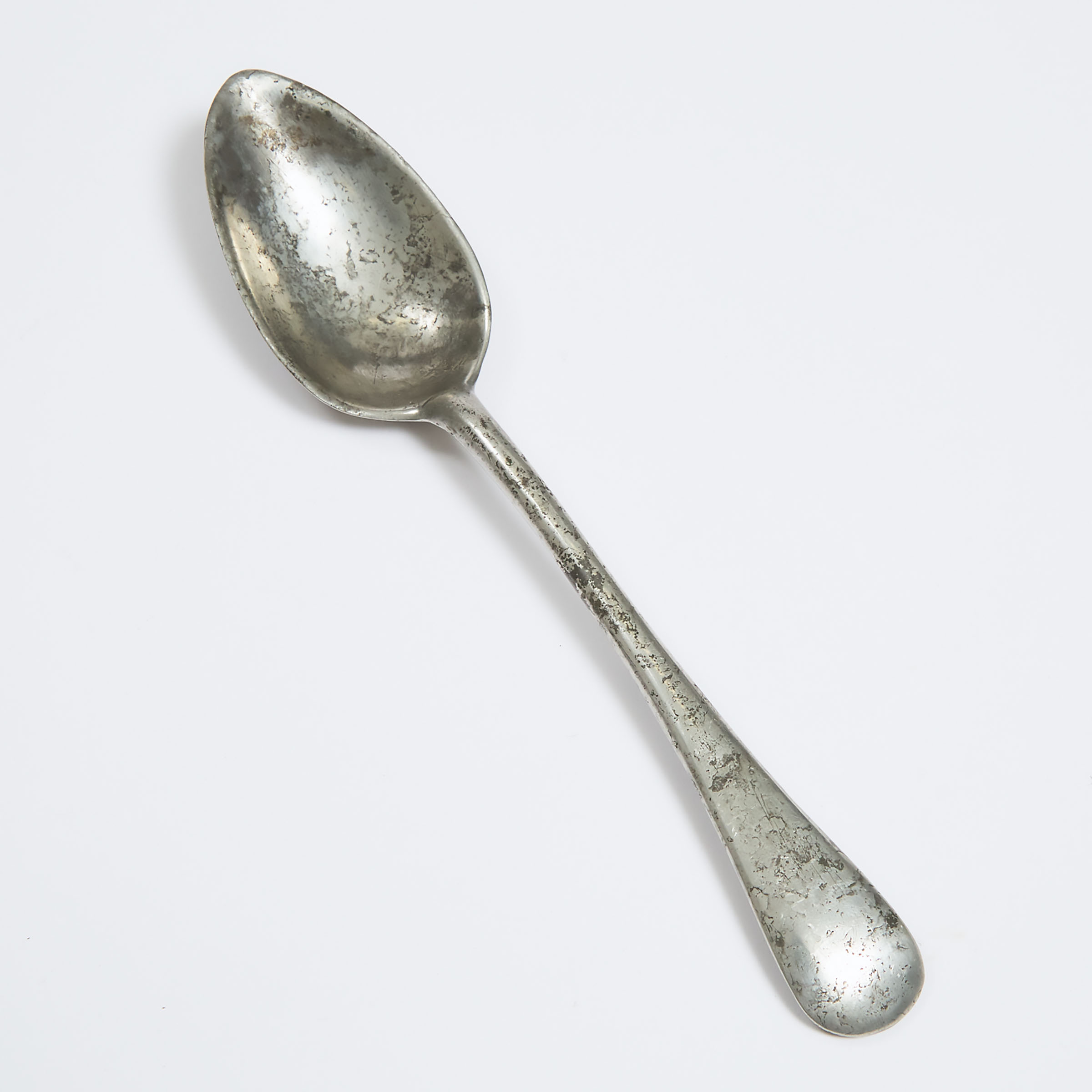 English Pewter Table Spoon, Peter Durie, Aberdeen, 1823-1838