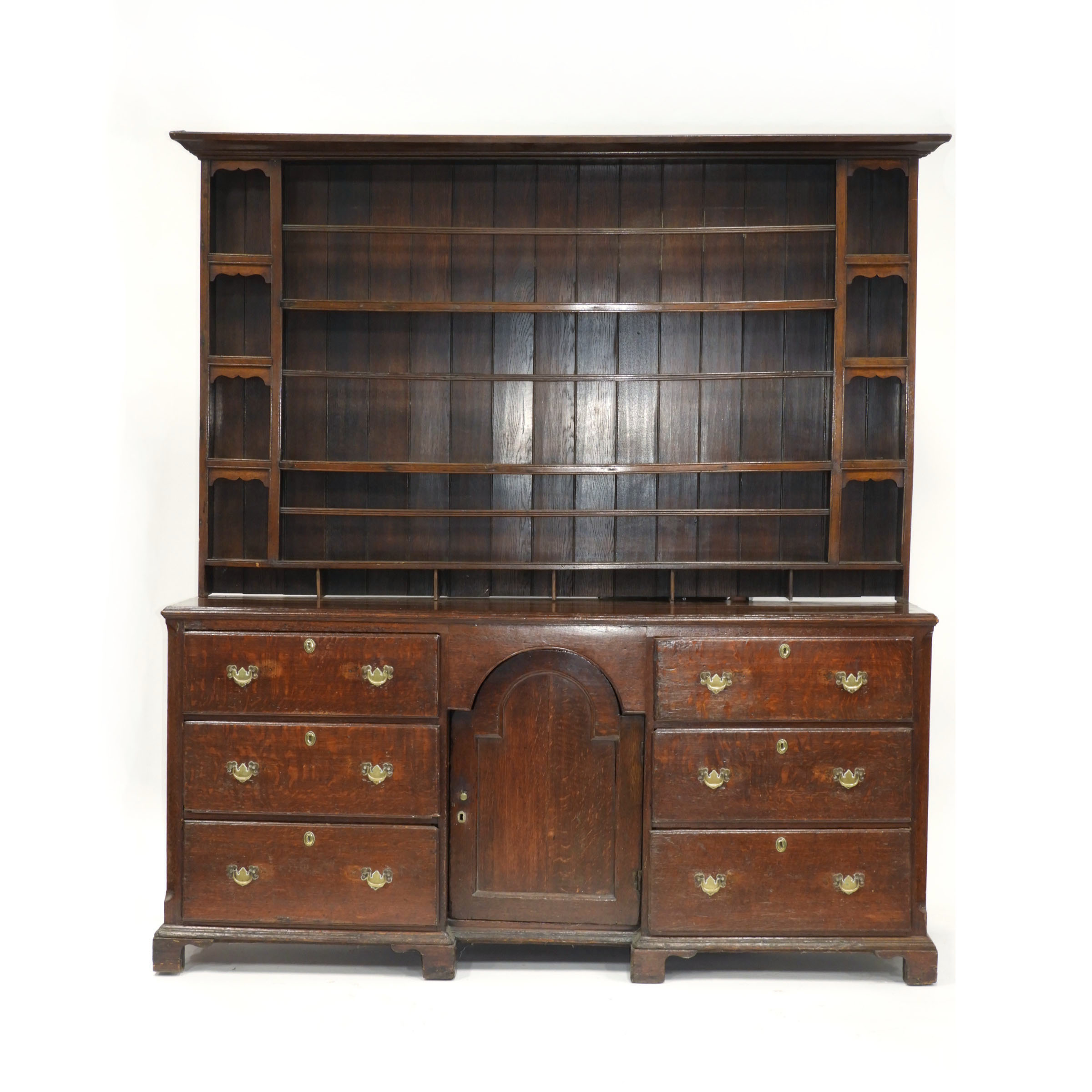 English Oak High Dresser, late 18th century