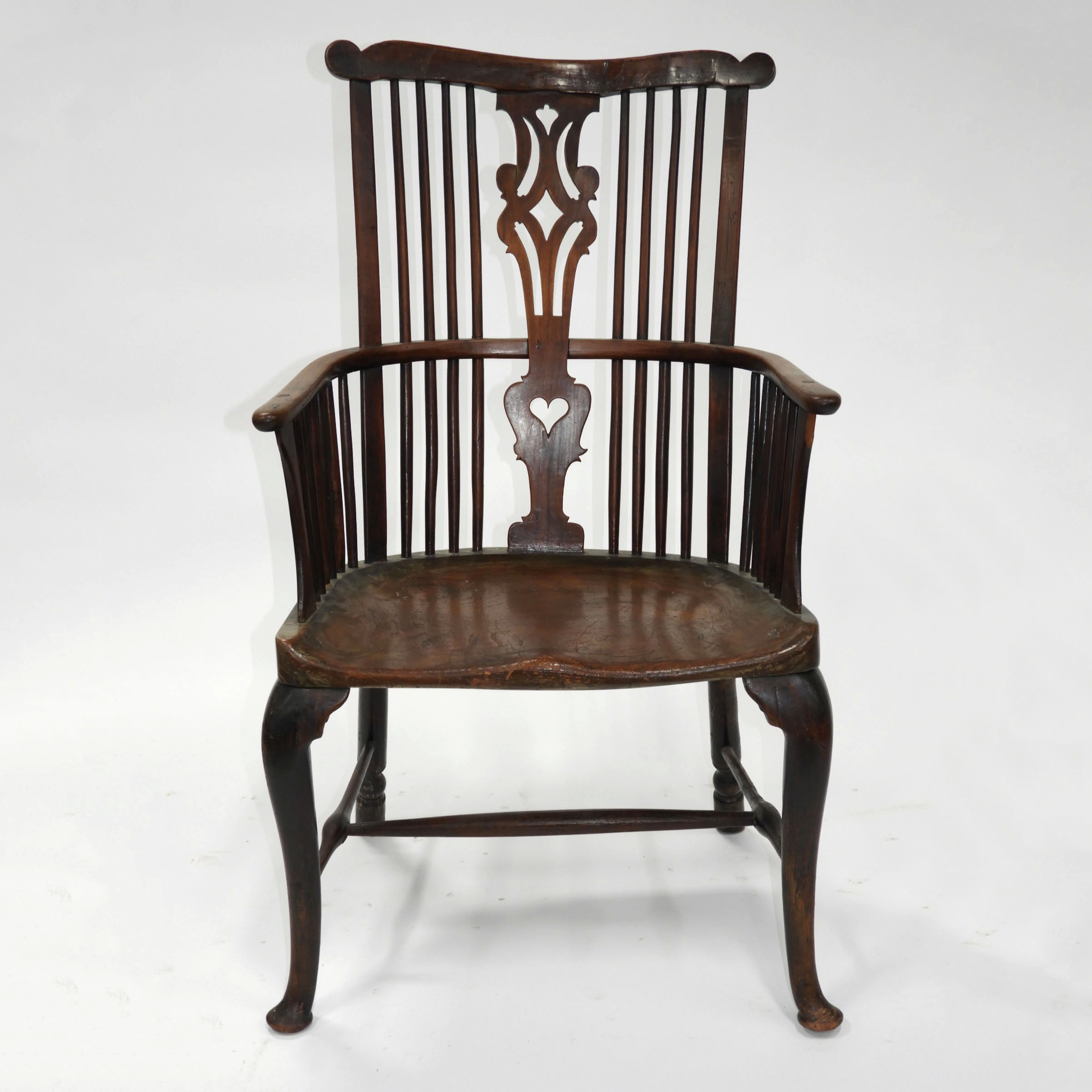 English Elm Windsor Armchair, c.1780
