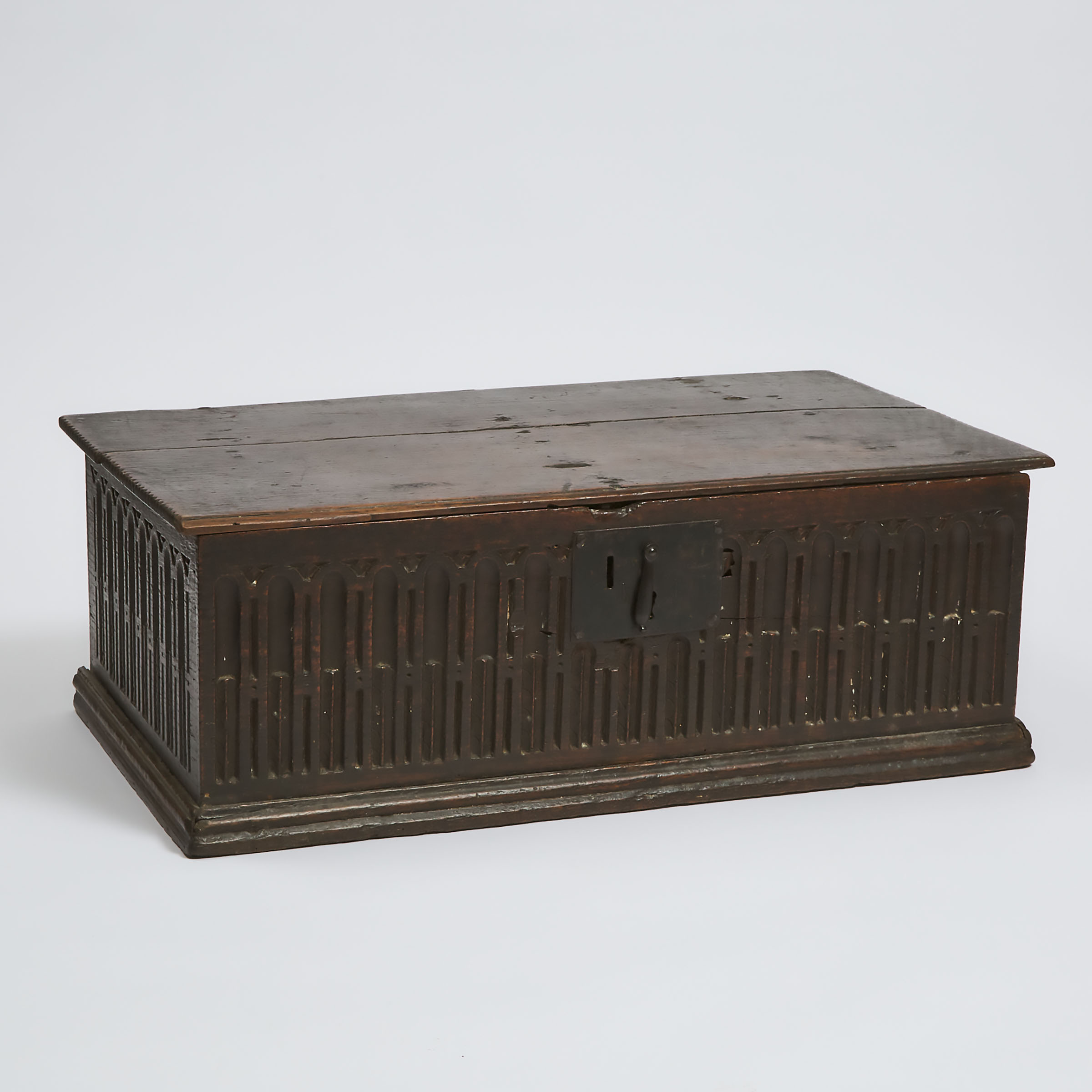 English Oak Document Box, 17th century