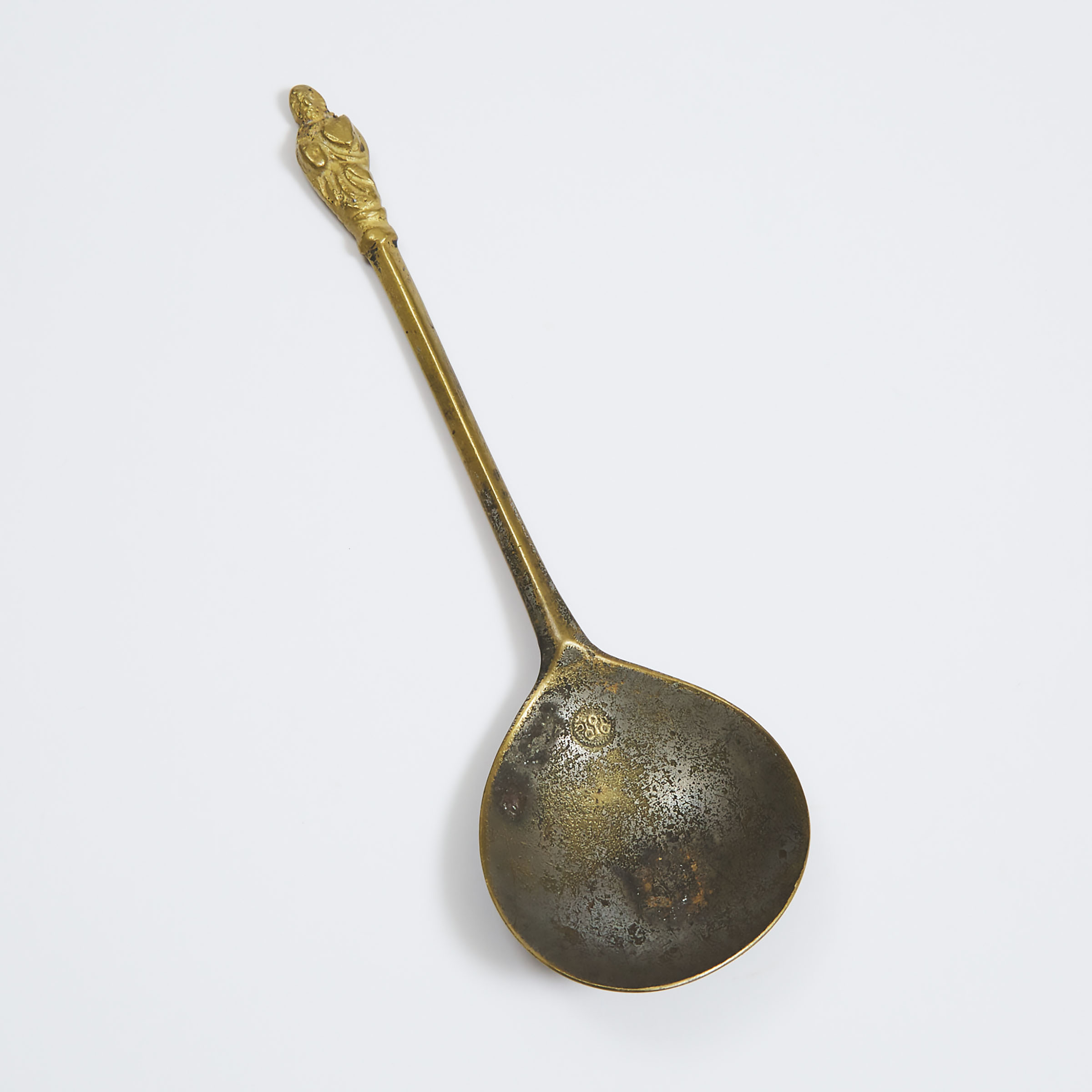 English Latten Apostle Spoon of St. Paul, early 17th century