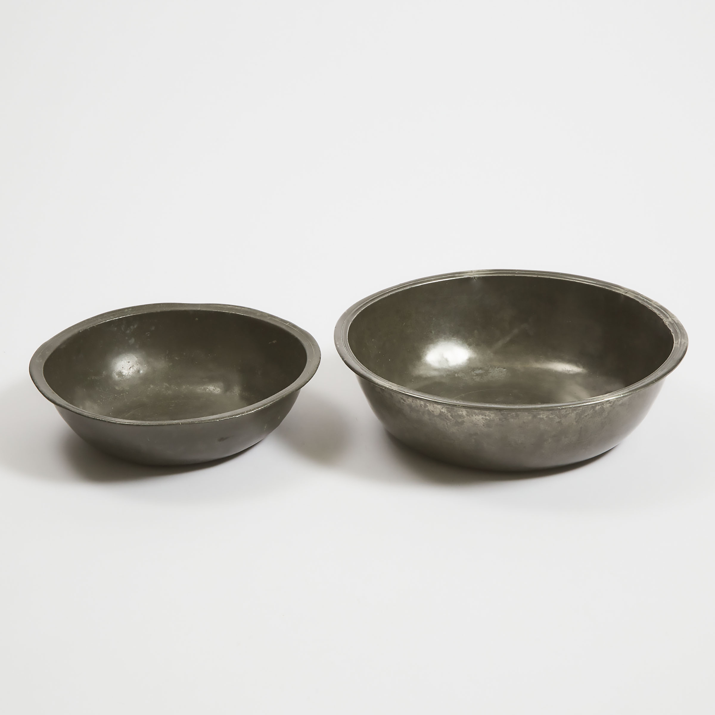 Two Scottish Pewter Bowls, Glasgow, 17th/early 18th centuries
