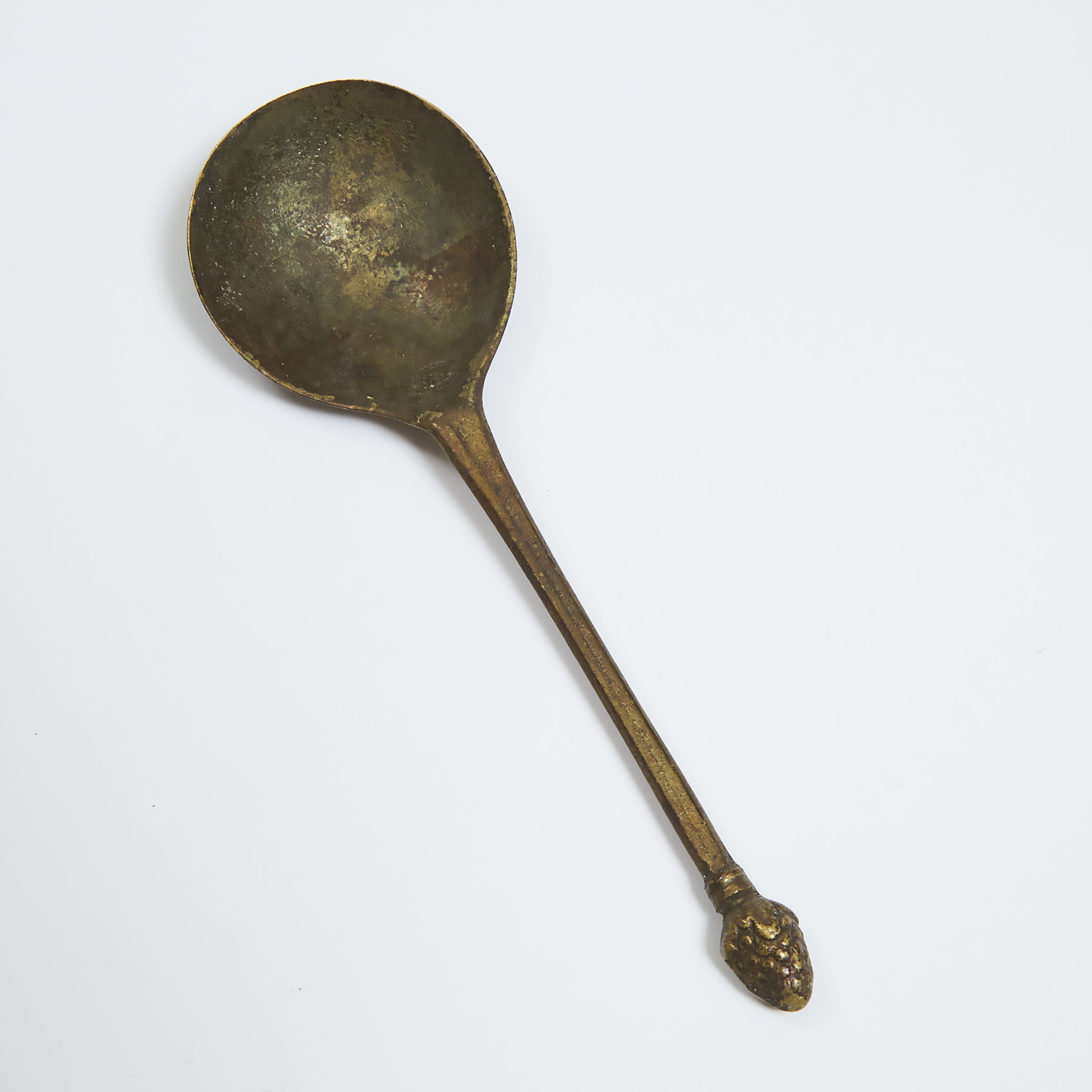 English Strawberry Knop Latten Spoon, early 17th century
