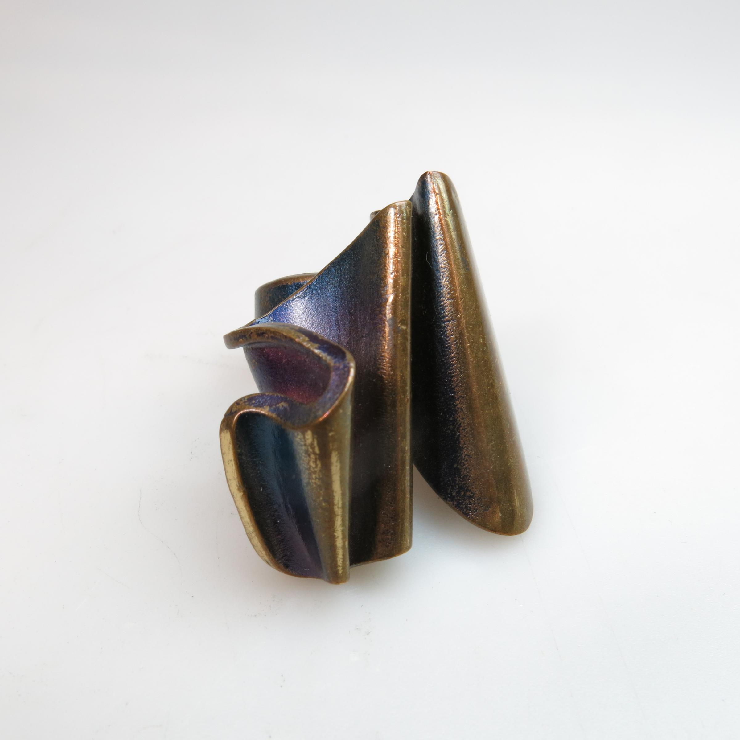 Bjorn Weckström Lapponia Bronze and Anodized Colour Abstract Ring