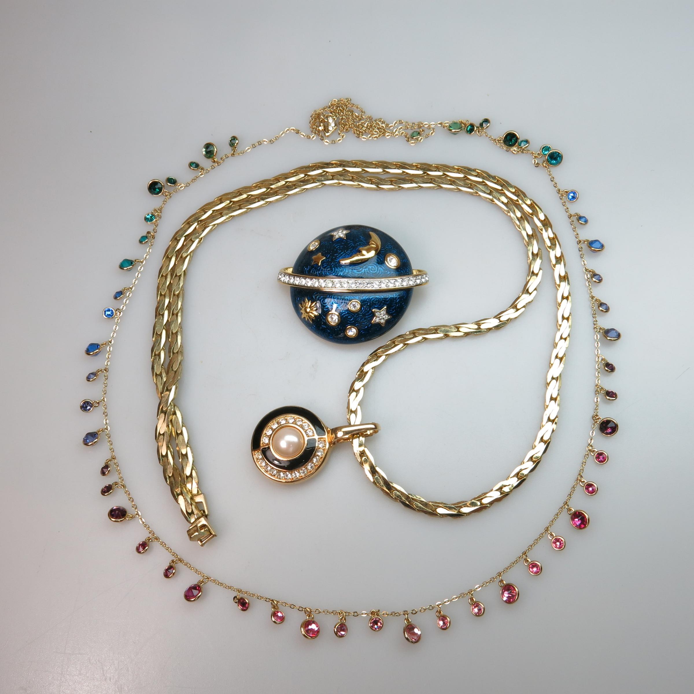 Swarovski Brooch, Necklace And Pendant