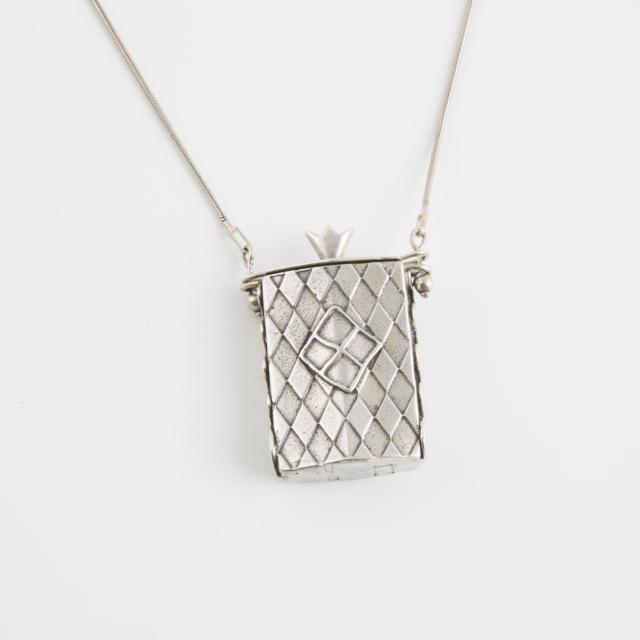 Silver Inro-Style Pendant