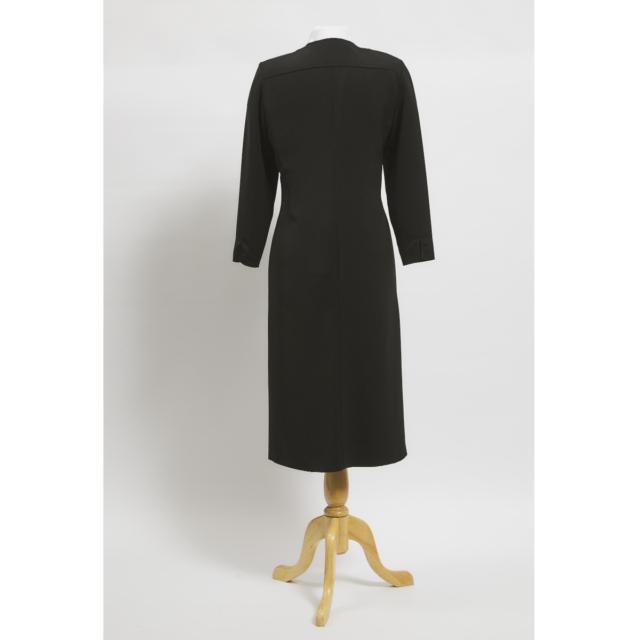 Yves Saint Laurent 'Encore' Single-Breasted Black Coat/Dress