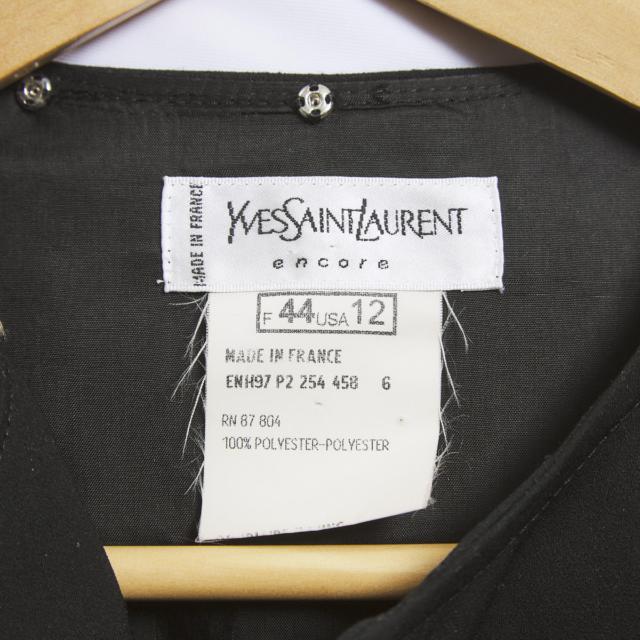 Yves Saint Laurent 'Encore' Single-Breasted Black Coat/Dress