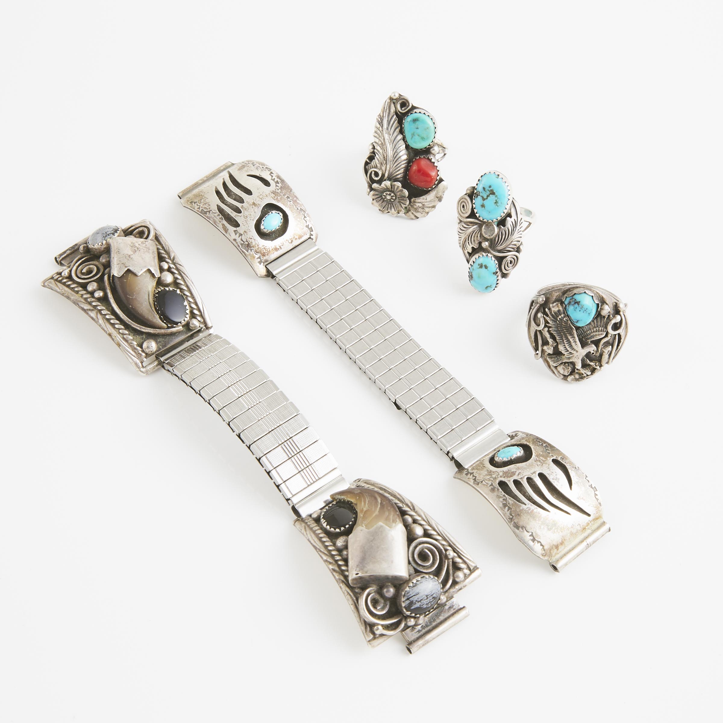 Small Quantity Of Navajo Silver Jewellery