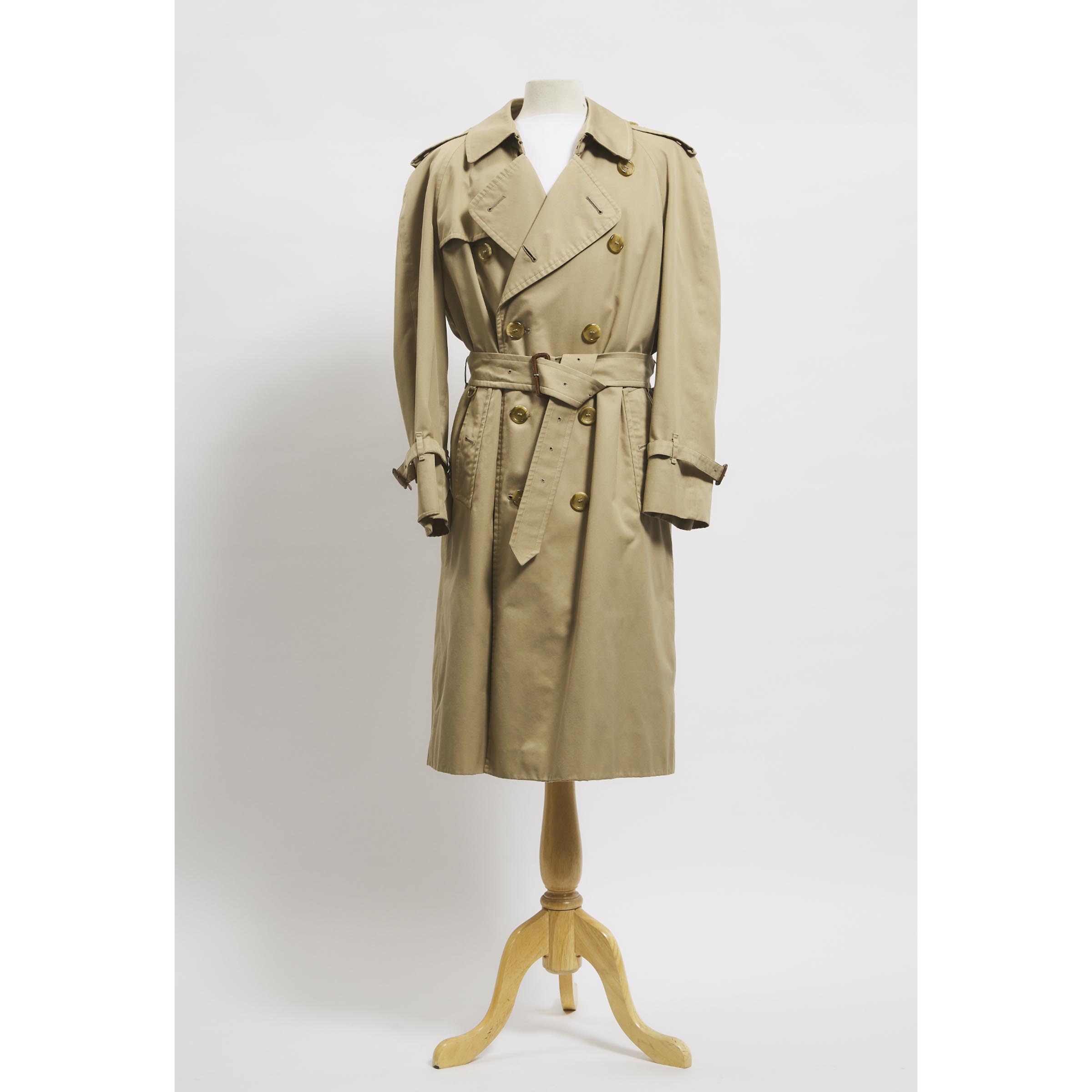 Burberry Double-Breasted Beige Trench Coat