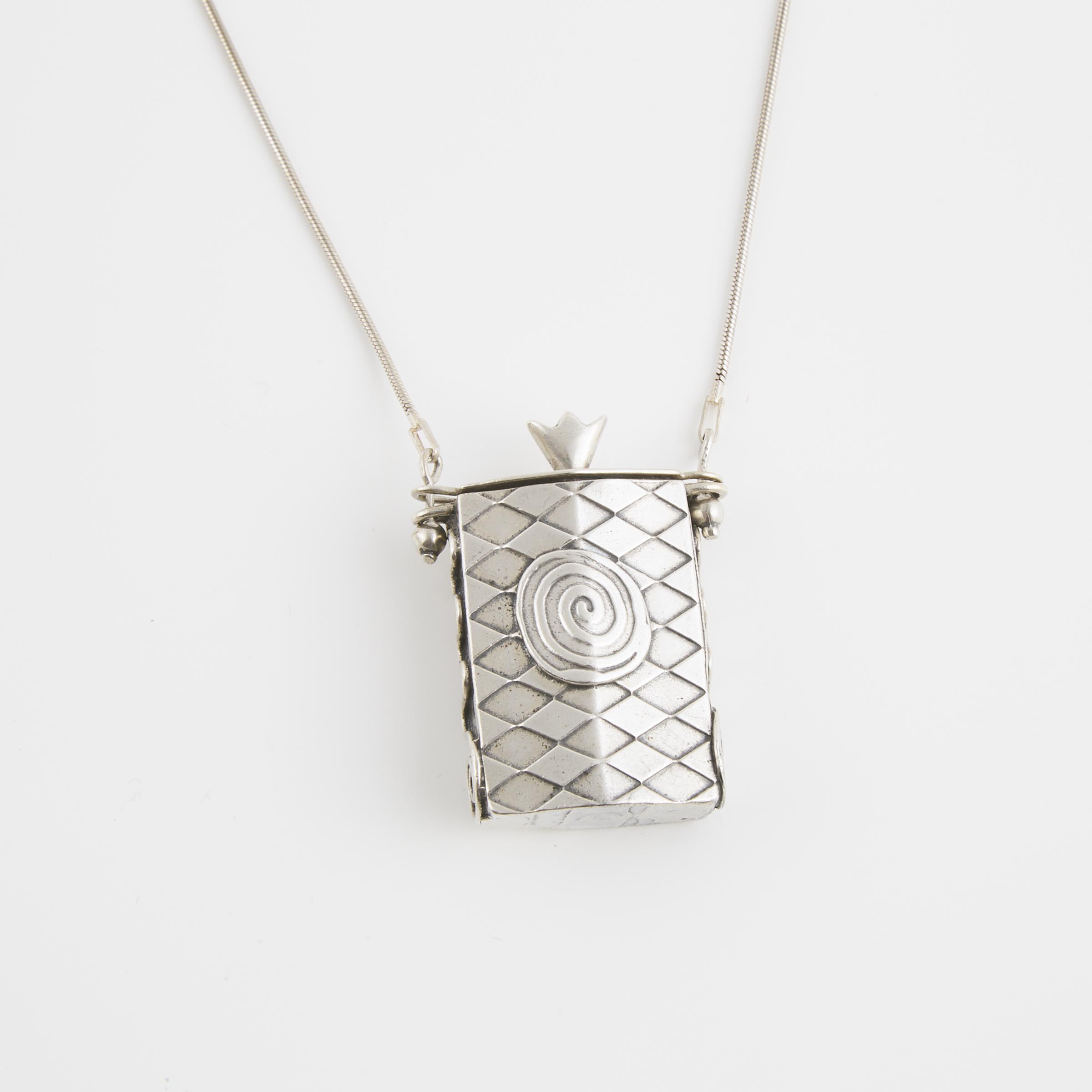 Silver Inro-Style Pendant
