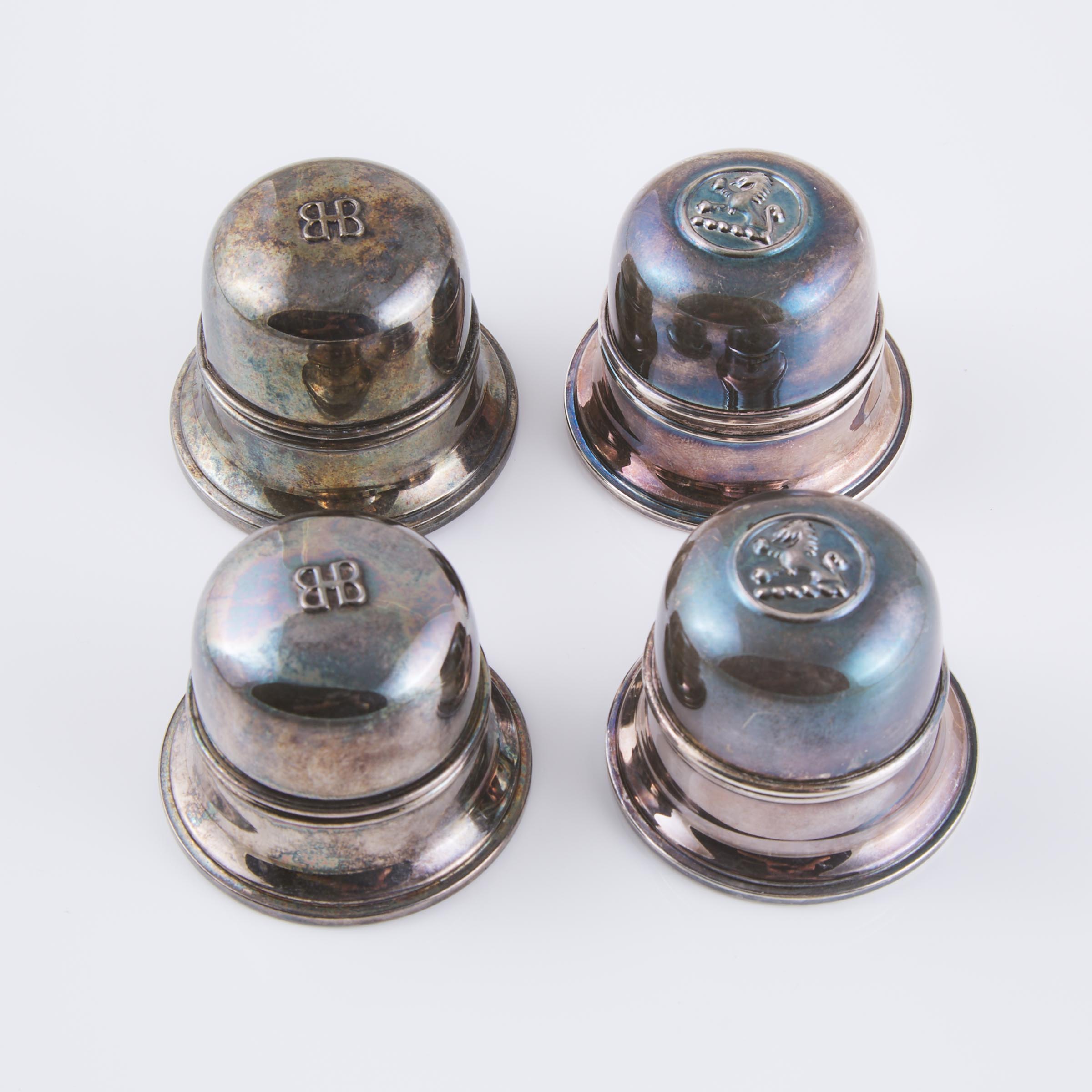 4 Birks Silverplated Ring Boxes