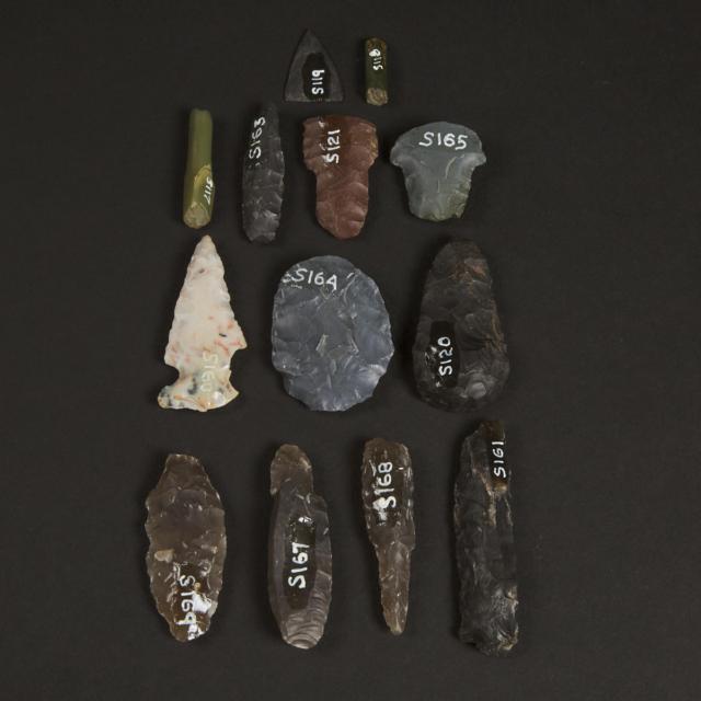 Thirteen Stone Edged Tools, Bering Sea Region, Pre-1900
