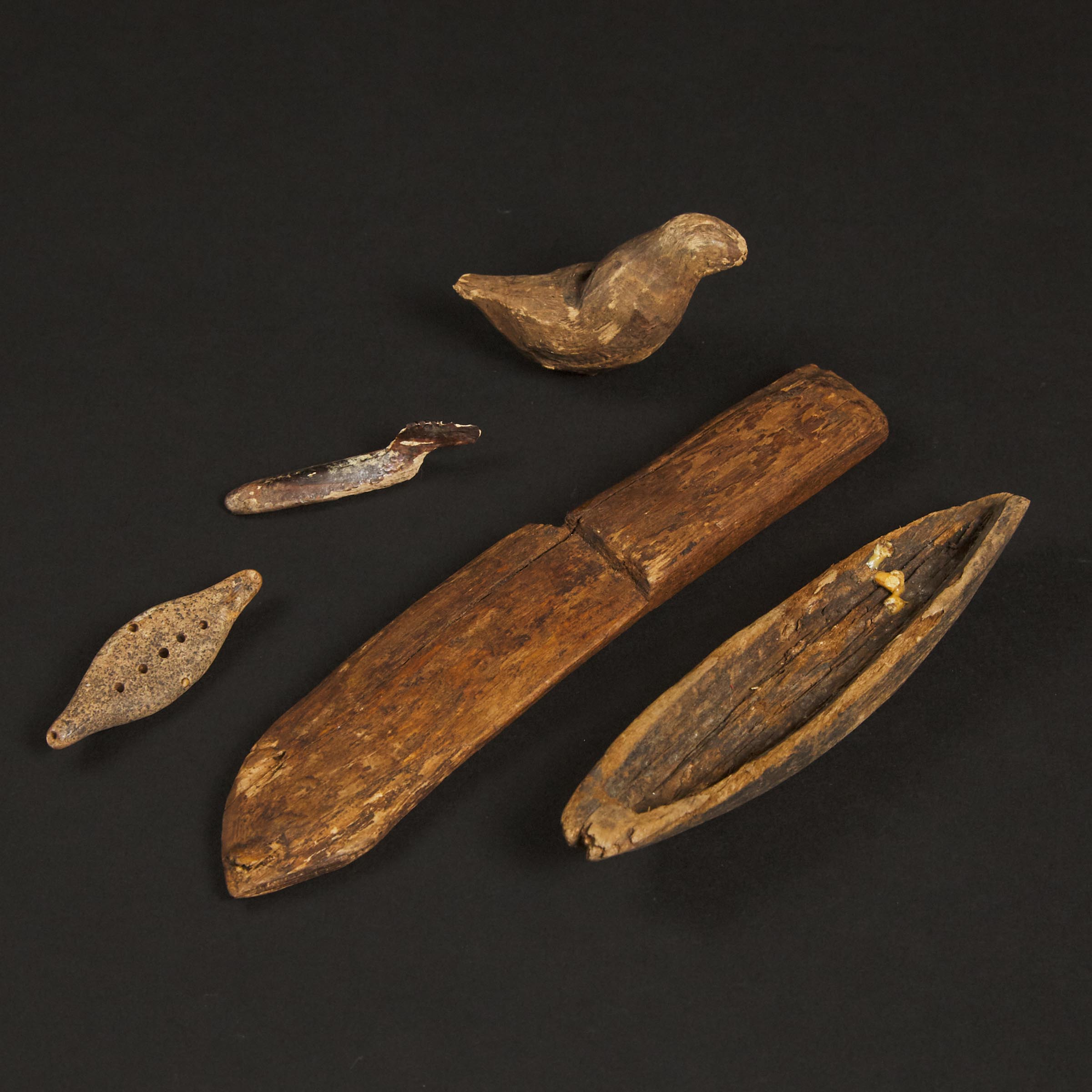 Bird Effigy and Other Charms, Inupiat, Sitaisaq (Brevig Mission), Pre-1900