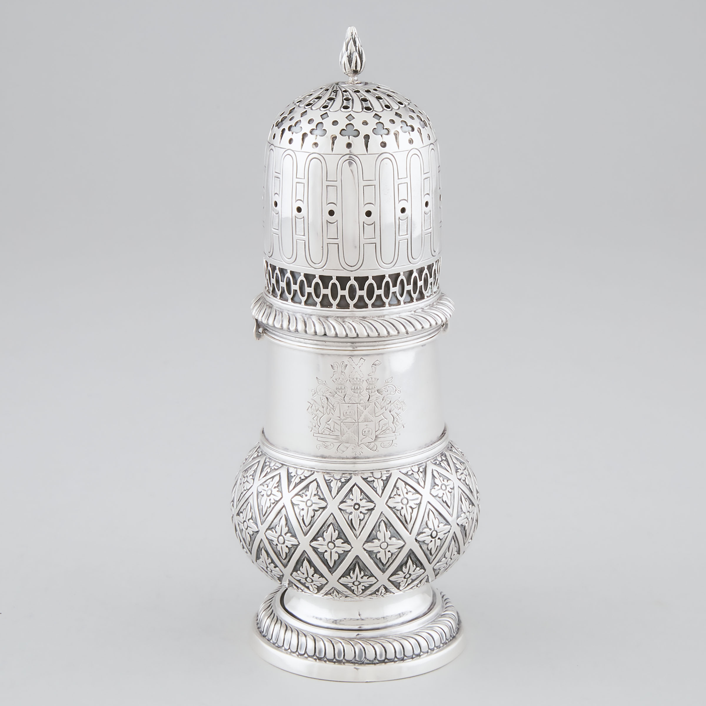 Dutch Silver Large Caster, late 19th century