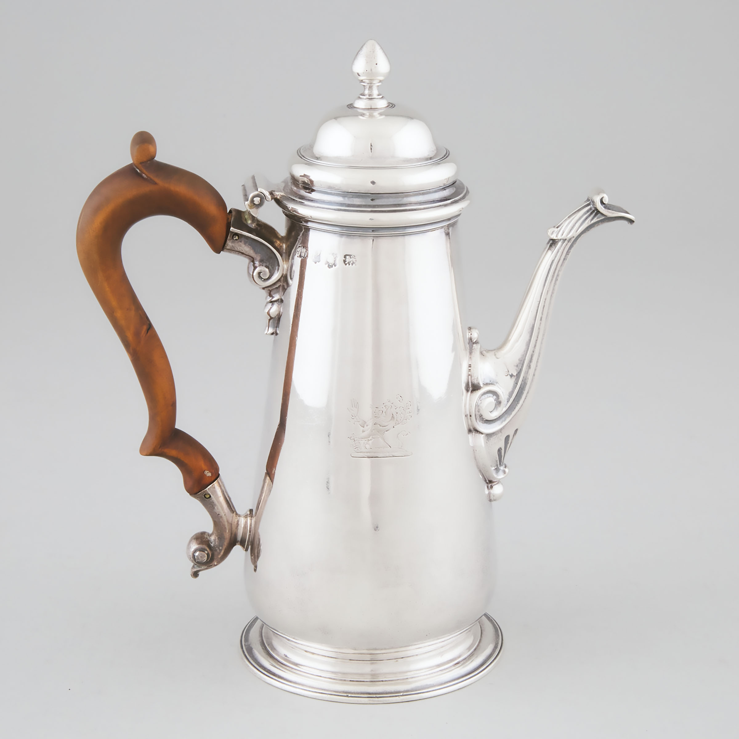 George II Silver Coffee Pot, Thomas Whipham, London, 1750