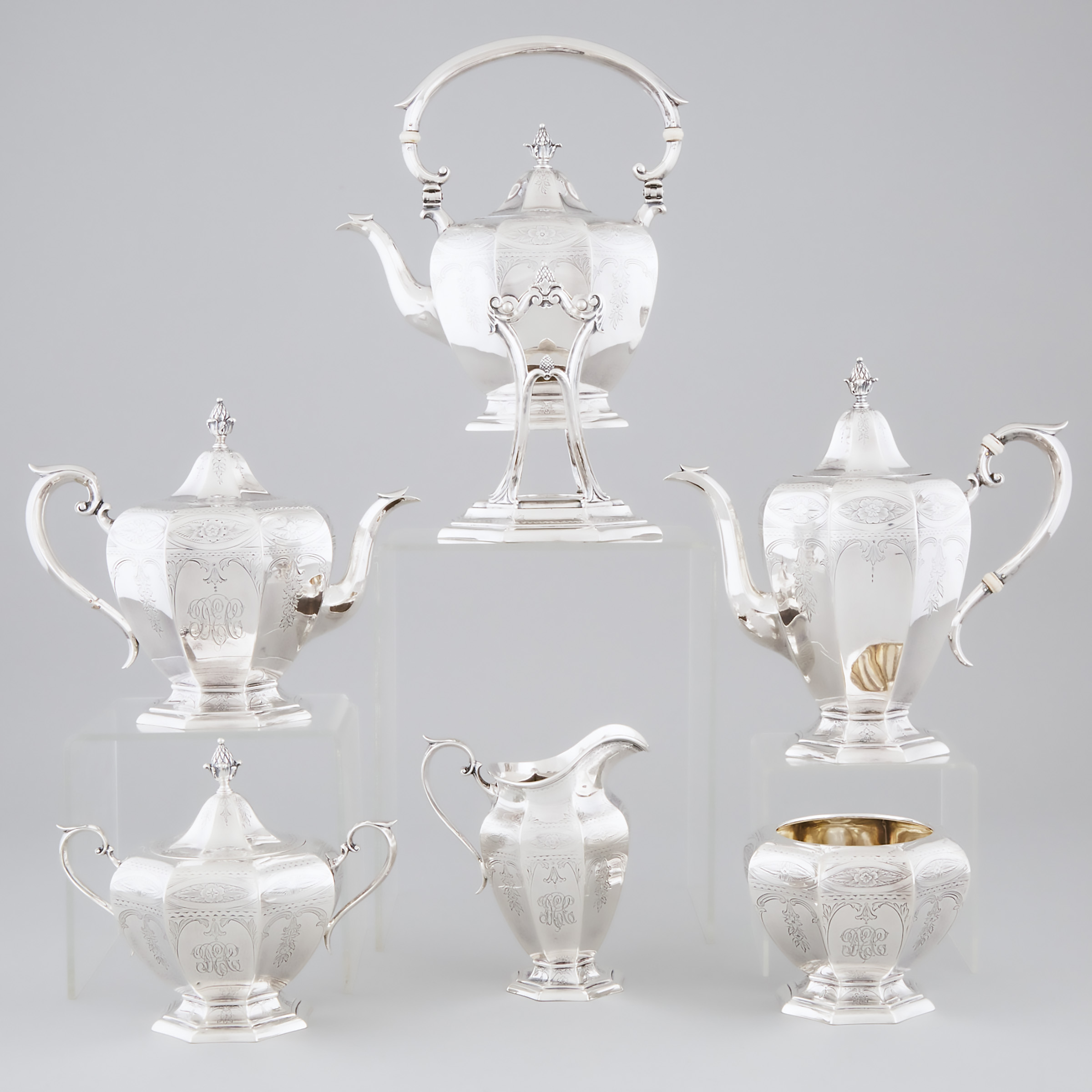 American Silver Tea and Coffee Service, Gorham Mfg. Co., early 20th century