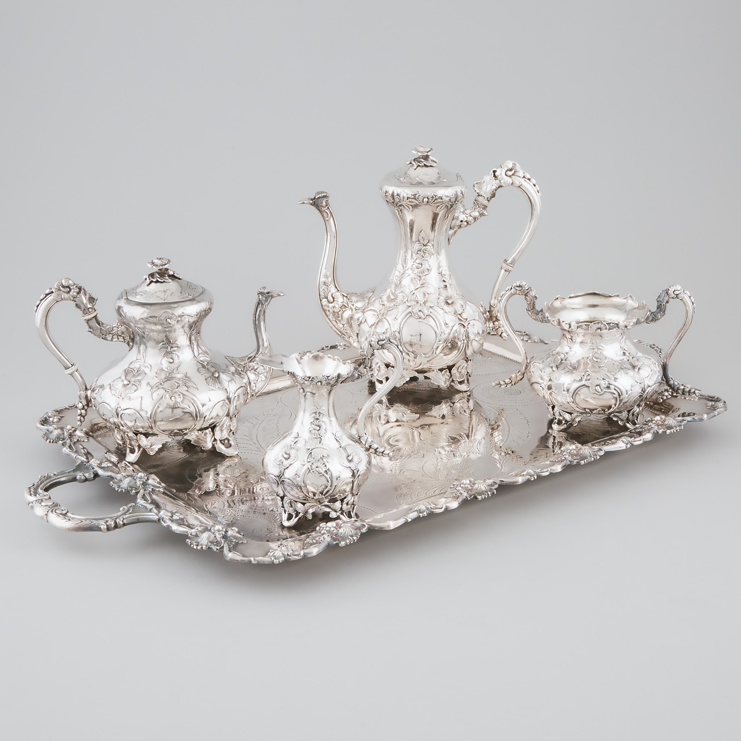 Victorian Silver Plated Tea and Coffee Service, late 19th century