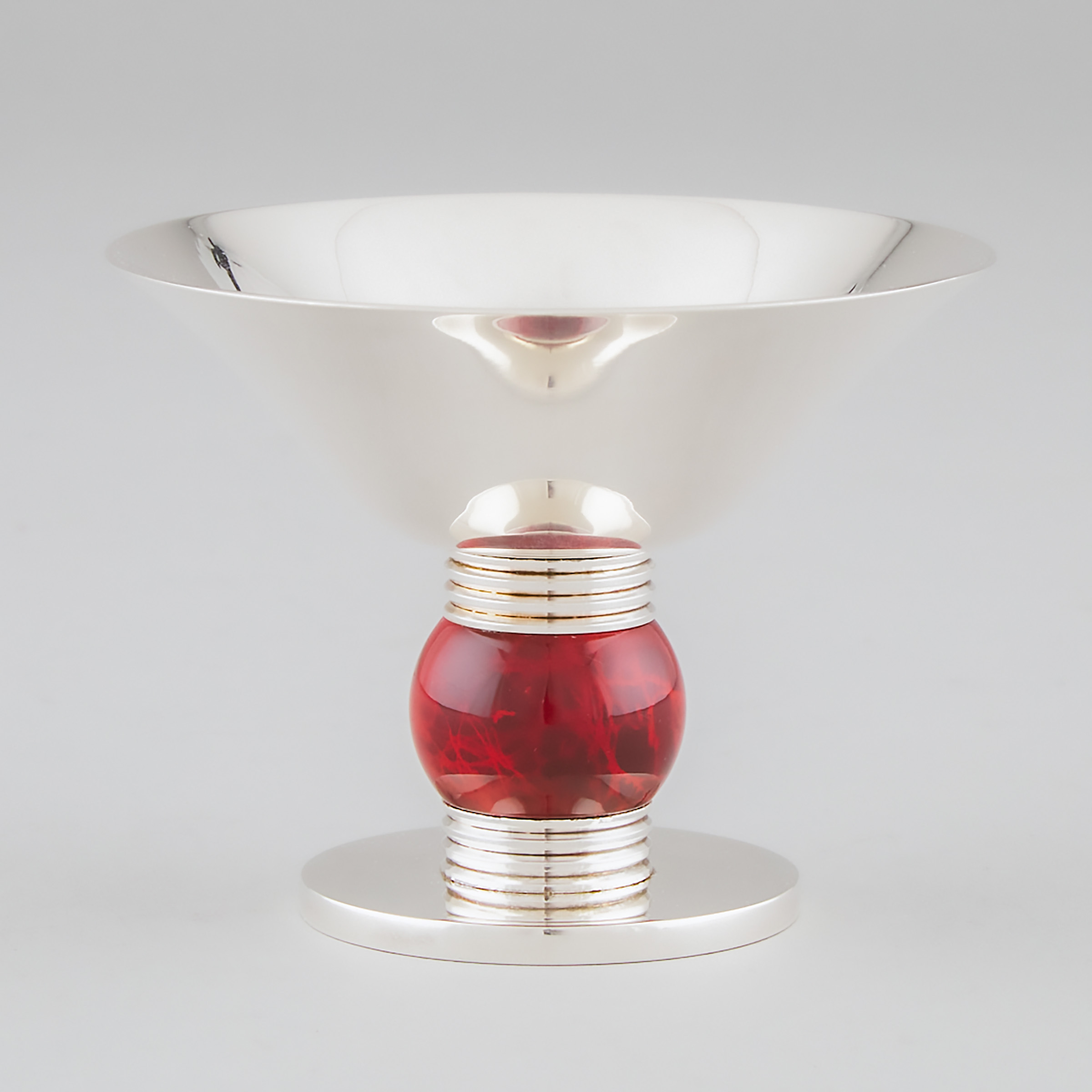 Small French Silver Plated Comport, Puiforcat, Paris, 20th century