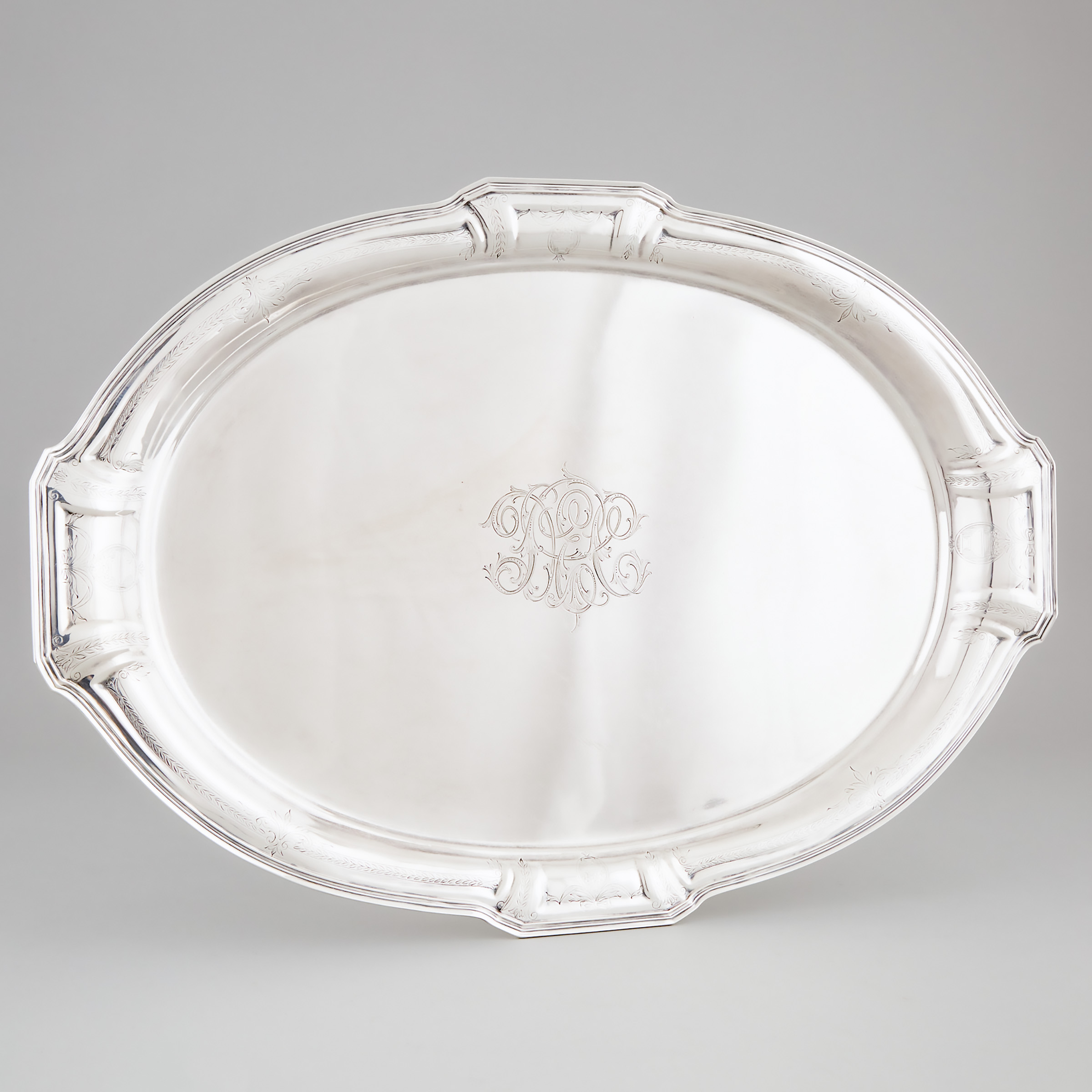 American Silver Oval Platter, J.E. Caldwell & Co., Philadelphia, Pa., early 20th century