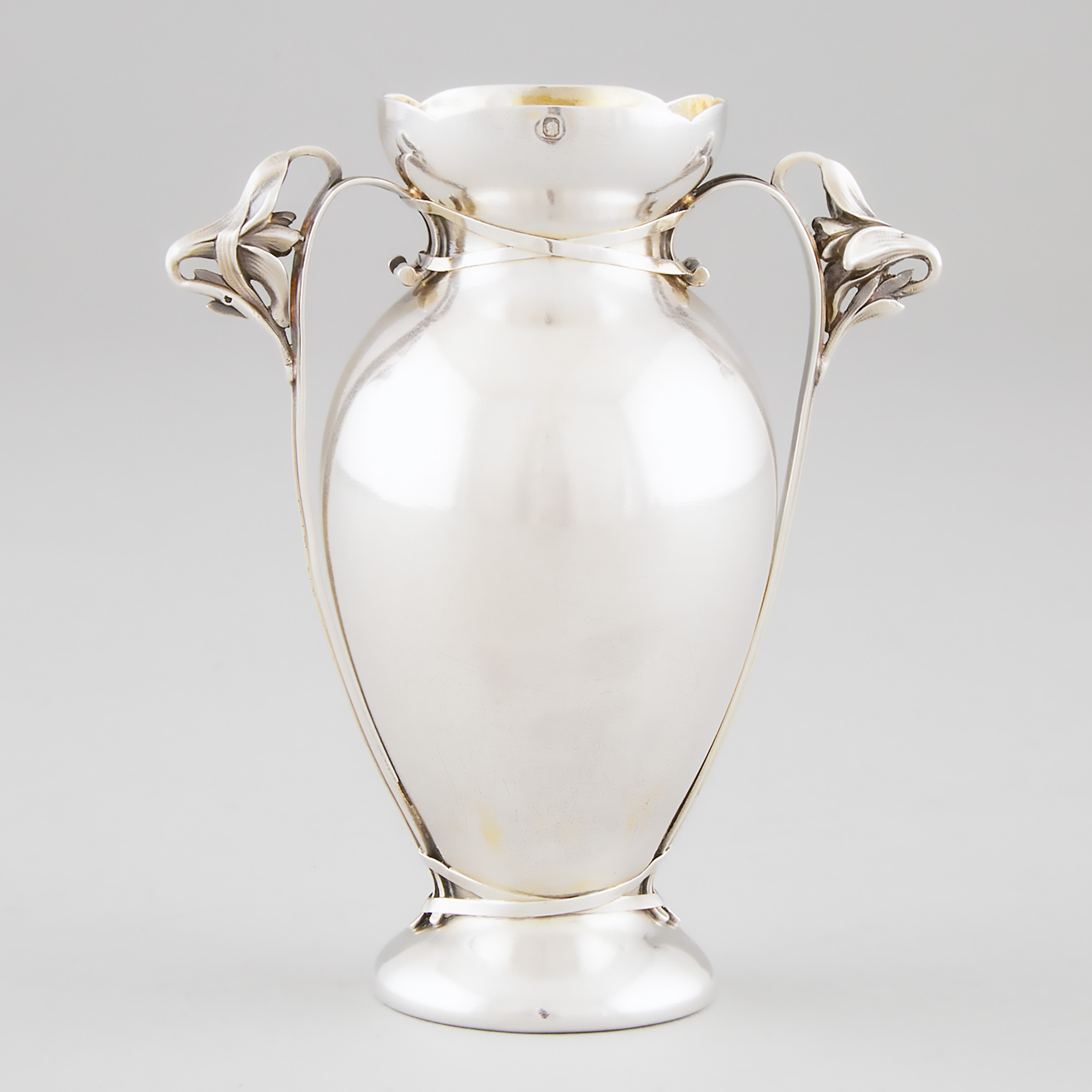 French Art Nouveau Silver Small Vase, Charles Forgelot, Paris, c.1900