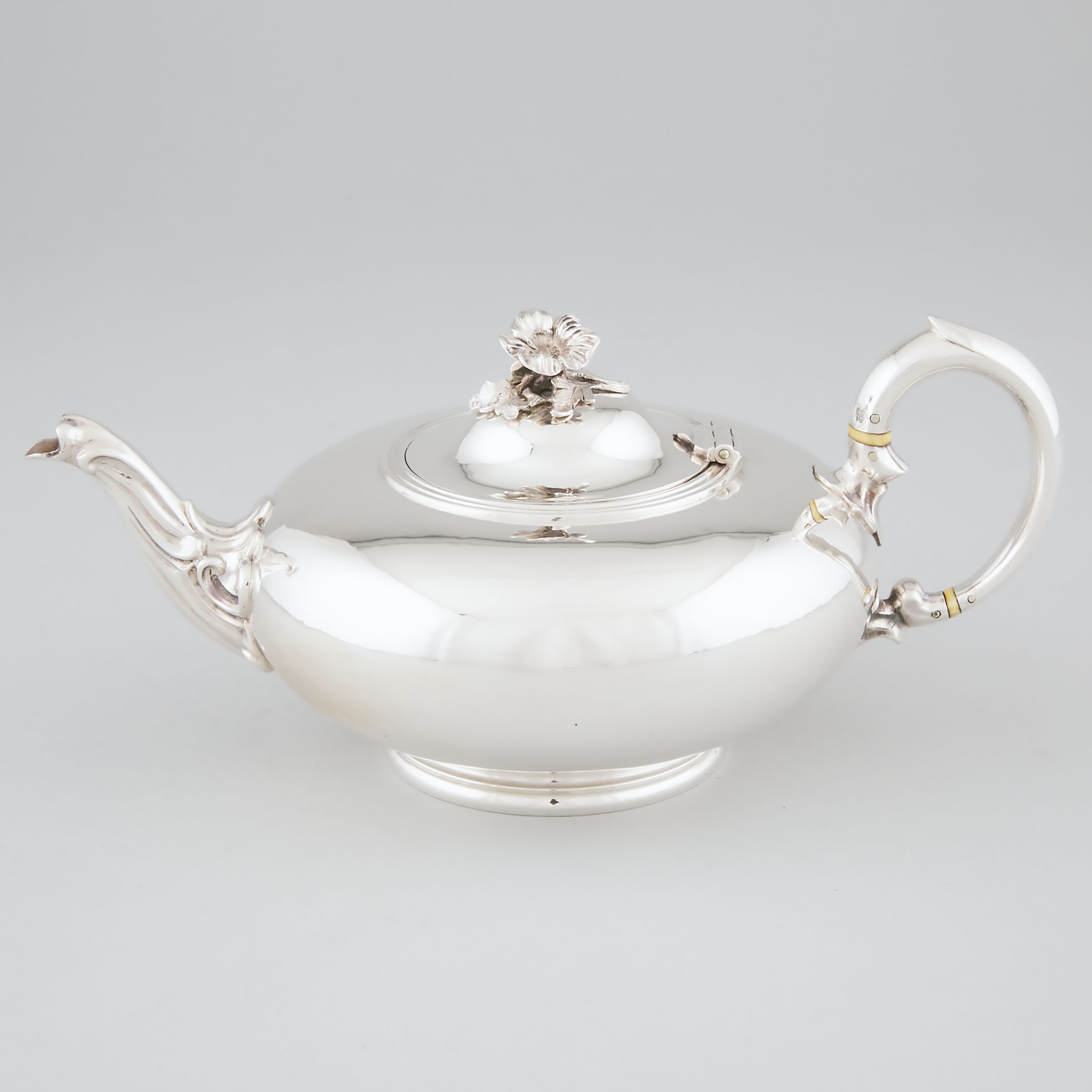 Victorian Silver Teapot, Daniel & Charles Houle, London, 1854