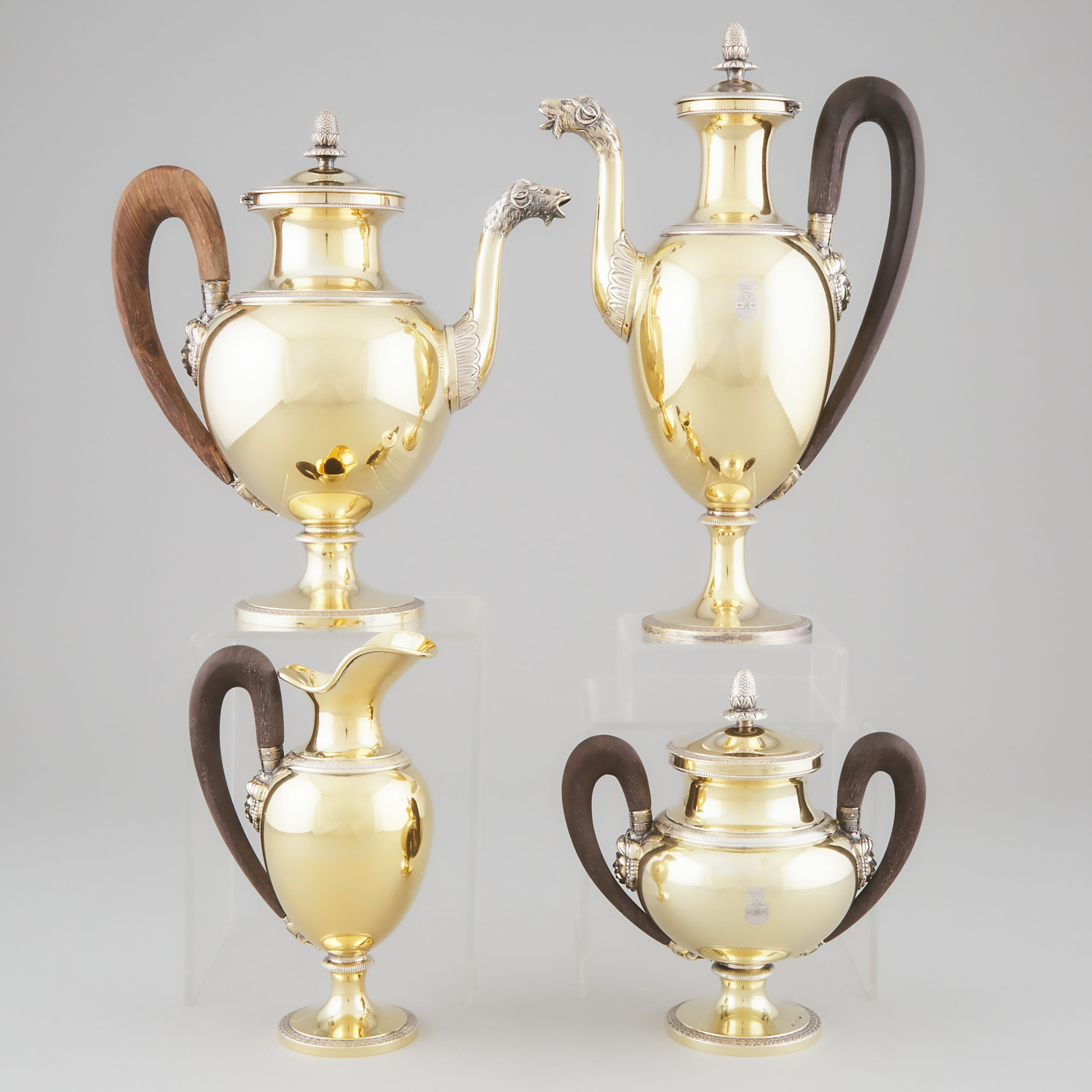 Italian Silver-Gilt Tea and Coffee Service, 20th century