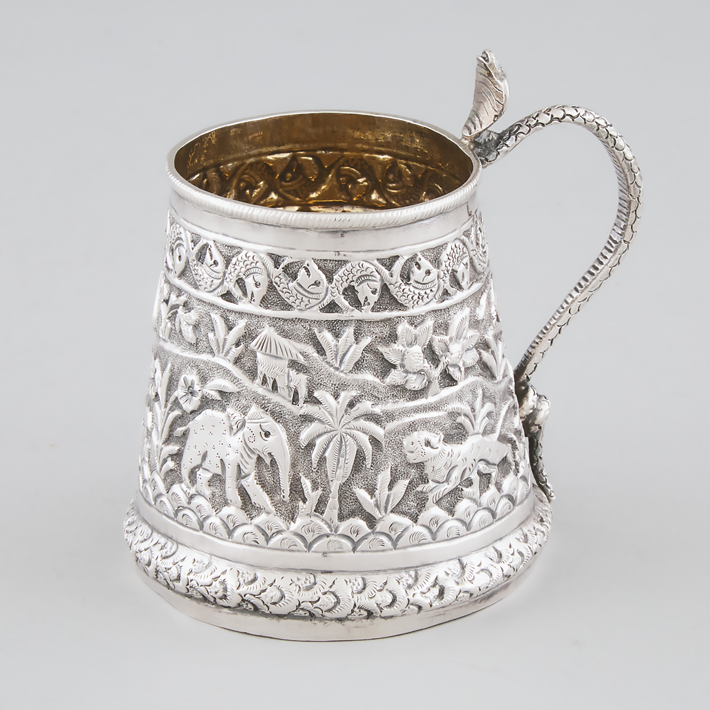 Burmese Silver Small Mug, late 19th century