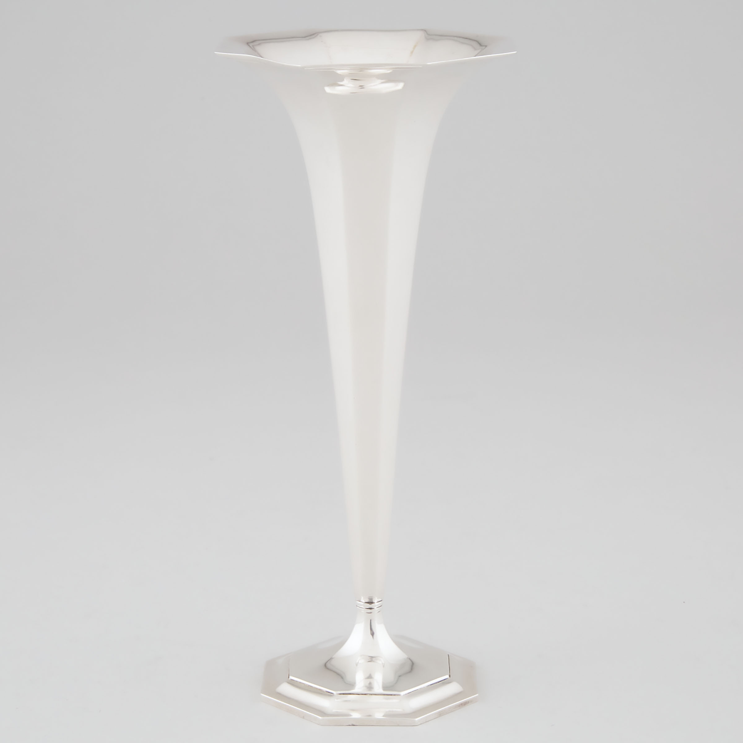 American Silver Octagonal Vase, Tiffany & Co., New York, N.Y., c.1907-38