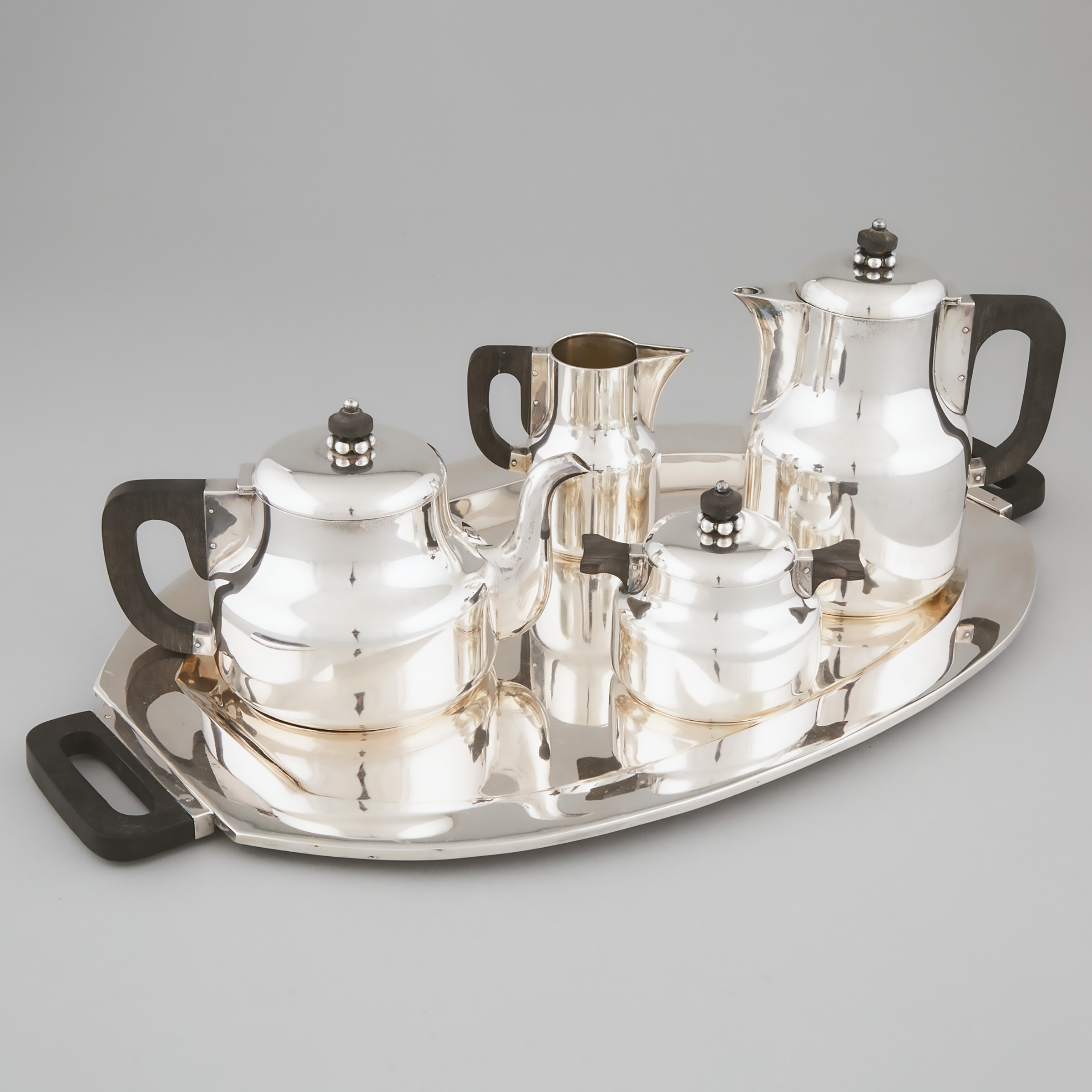 German Modernist Silver Tea and Coffee Service, c.1930