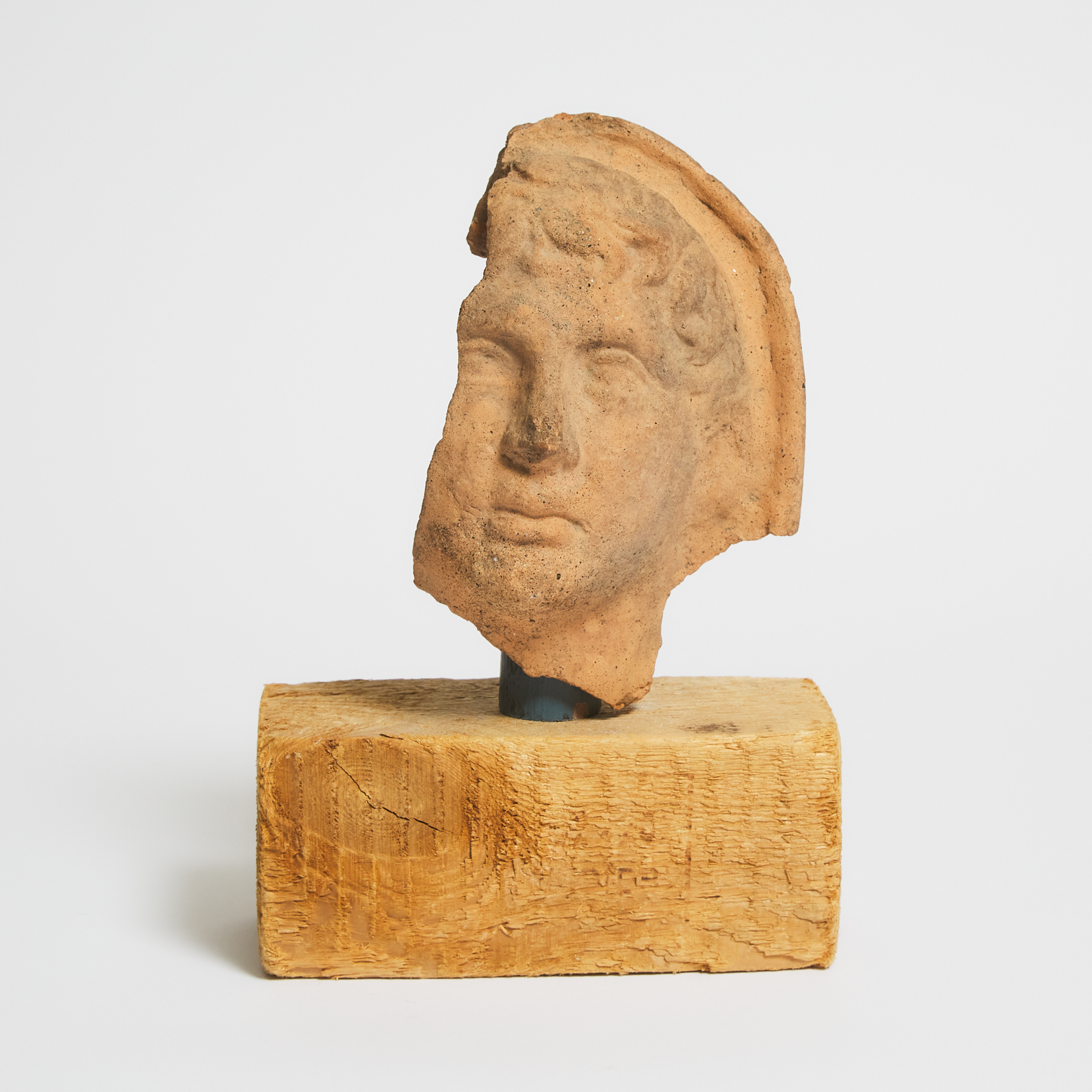 Etruscan Terracotta Fragment Votive Head of a Man, 4th-3rd century BC