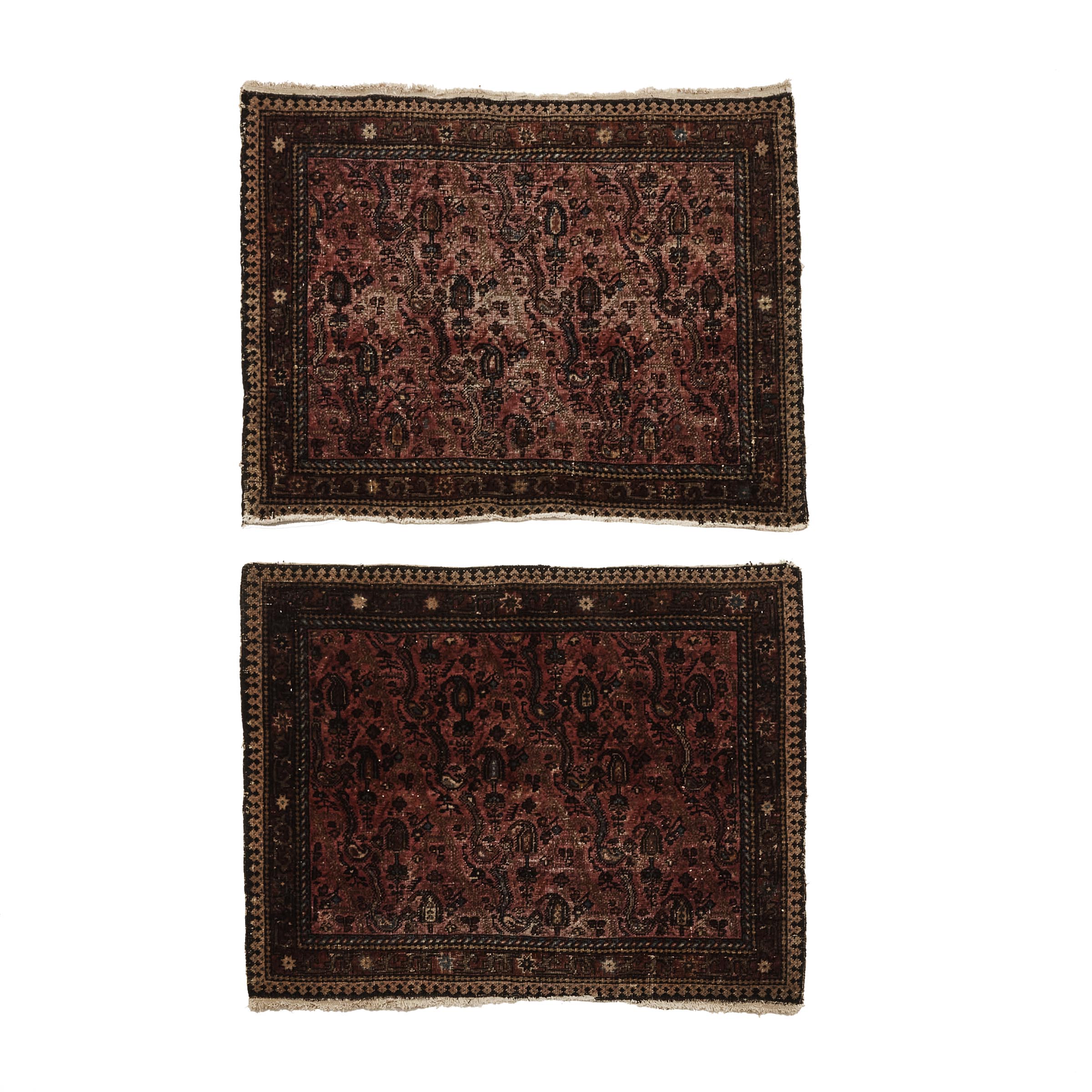 Pair of Fine Sarouk Samplers, Persian, c.1900