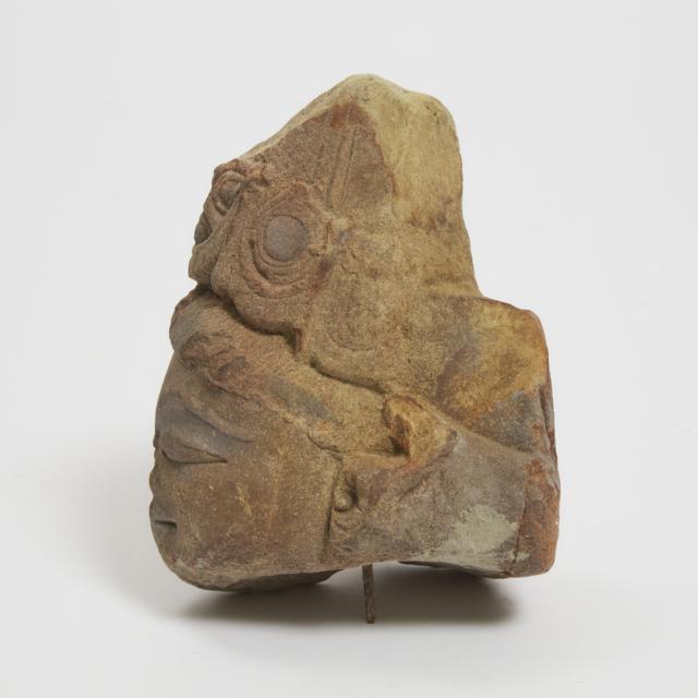 Indonesian Stone Head, 4th to 7th century
